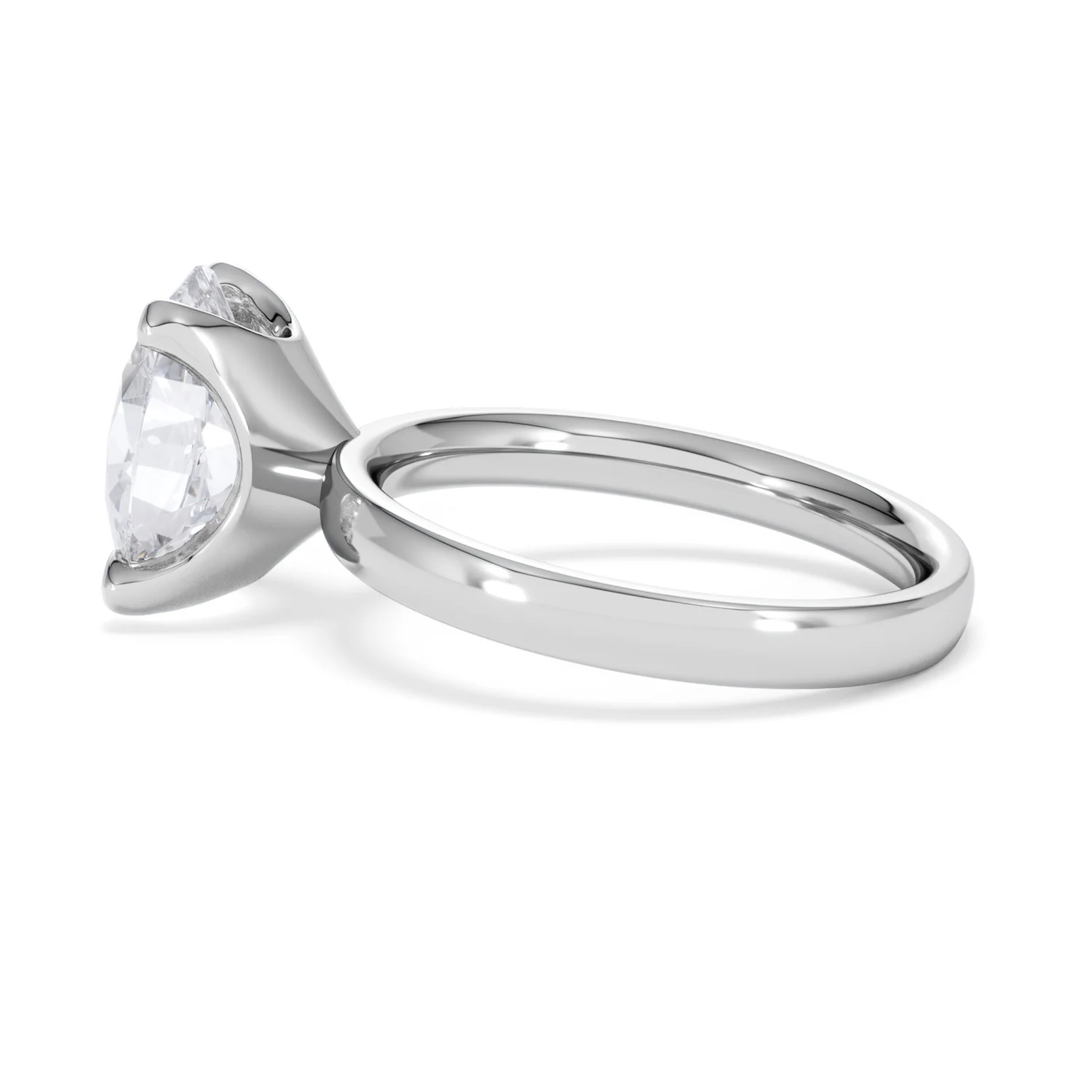 Origin 3.00ct Oval Cut Lab Diamond Solitaire Engagement Ring in 18K White Gold - Image 64