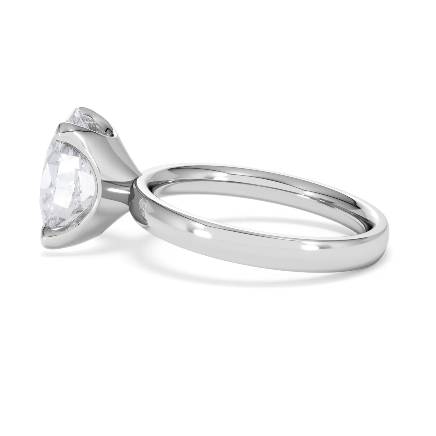 Origin 3.00ct Oval Cut Lab Diamond Solitaire Engagement Ring in 18K White Gold - Image 65