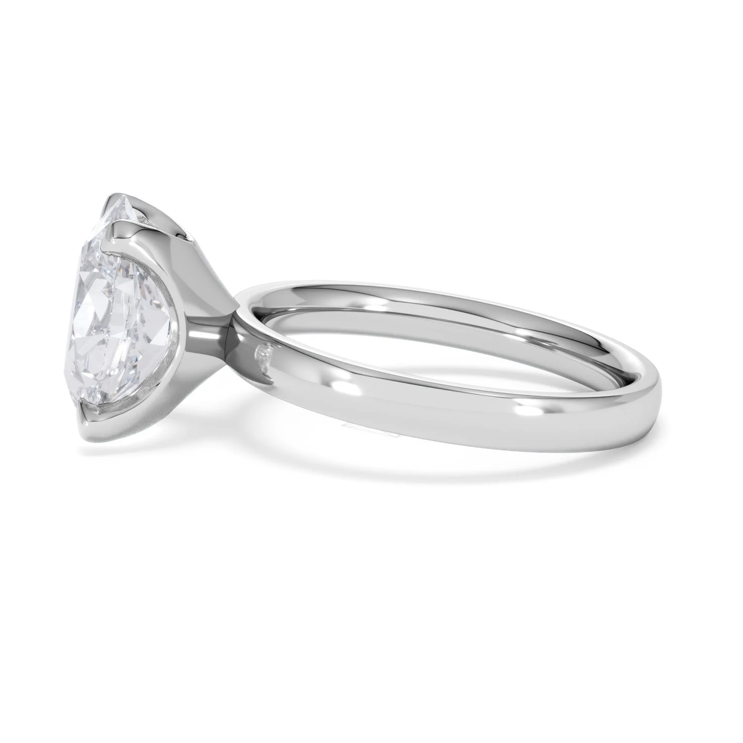 Origin 3.00ct Oval Cut Lab Diamond Solitaire Engagement Ring in 18K White Gold - Image 68