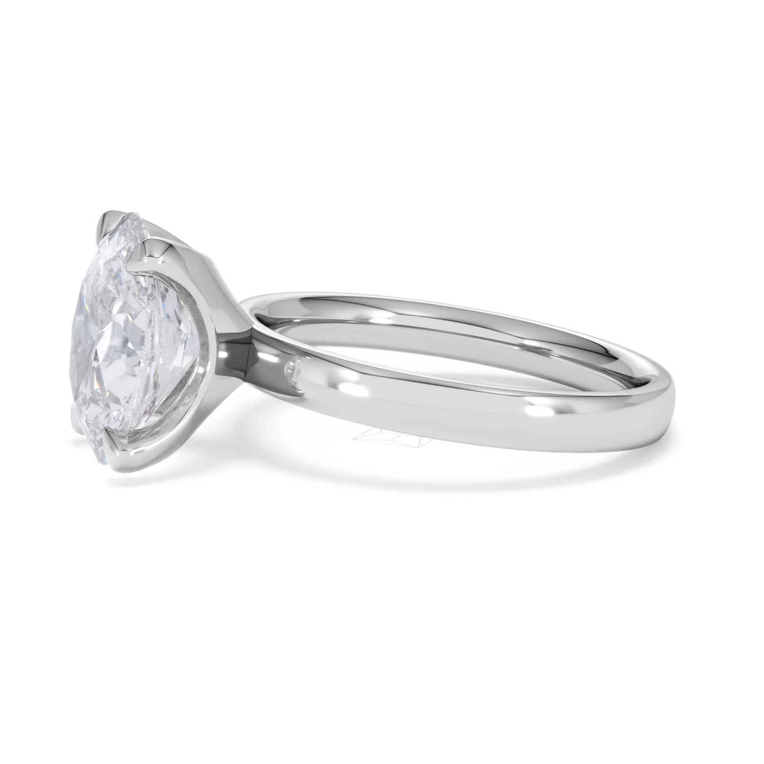 Origin 3.00ct Oval Cut Lab Diamond Solitaire Engagement Ring in 18K White Gold - Image 71