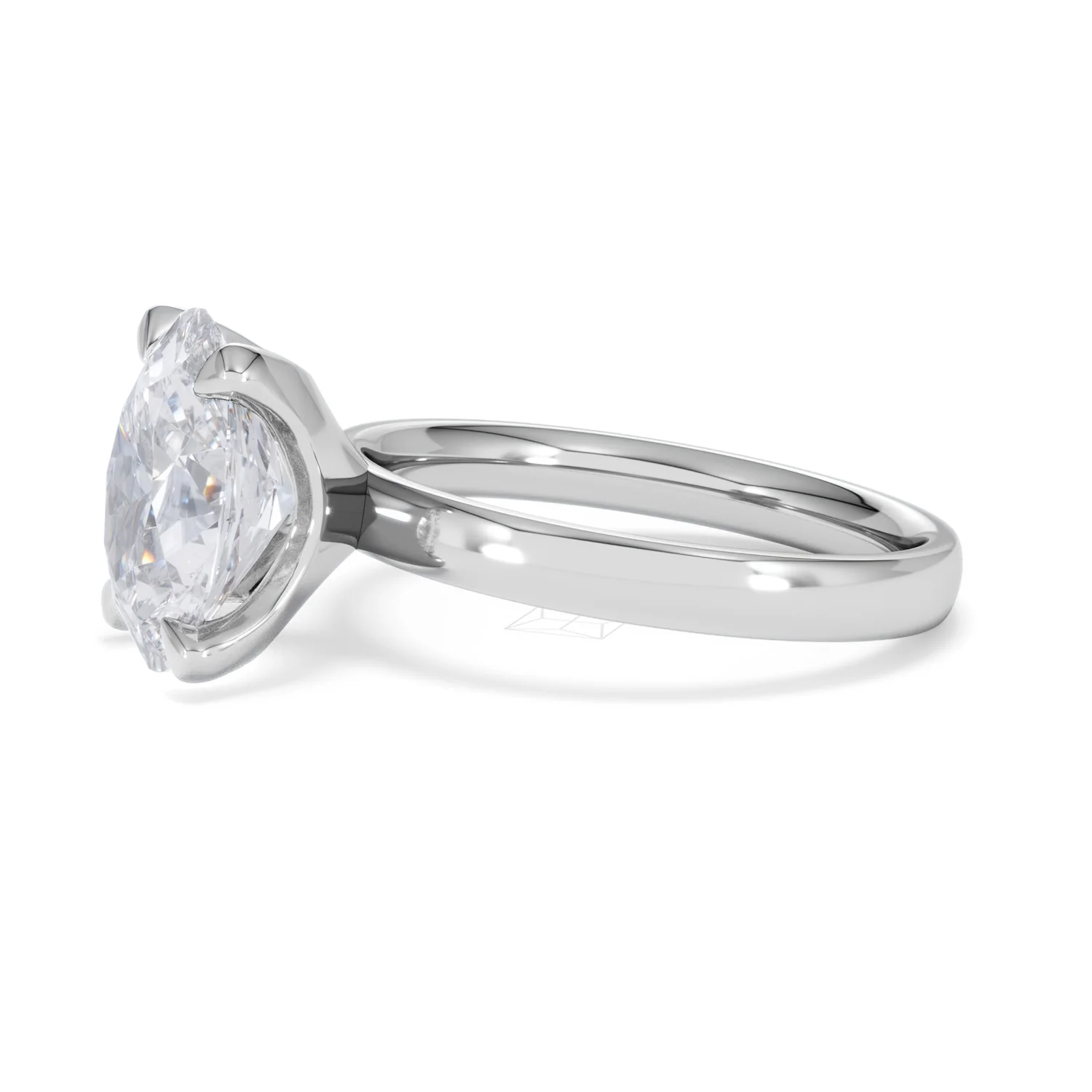 Origin 3.00ct Oval Cut Lab Diamond Solitaire Engagement Ring in 18K White Gold - Image 72