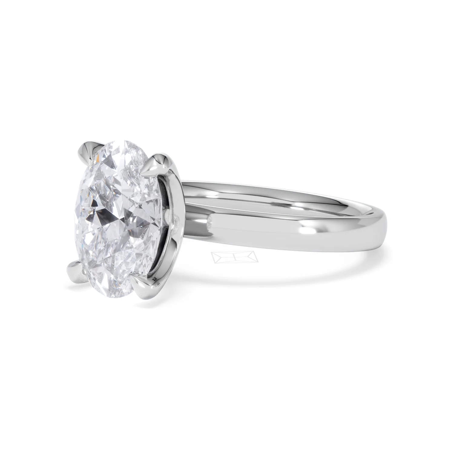 Origin 3.00ct Oval Cut Lab Diamond Solitaire Engagement Ring in 18K White Gold - Image 78