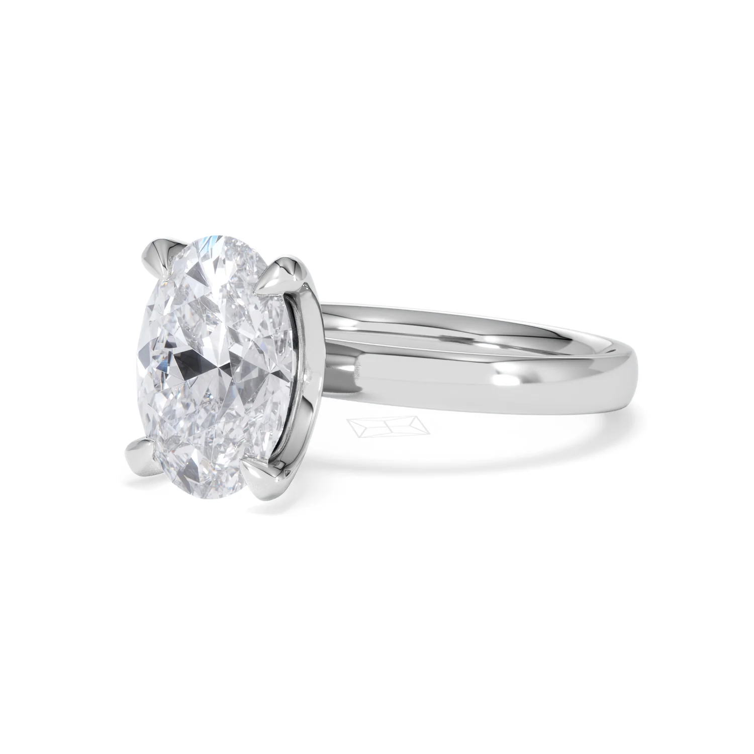 Origin 3.00ct Oval Cut Lab Diamond Solitaire Engagement Ring in 18K White Gold - Image 79