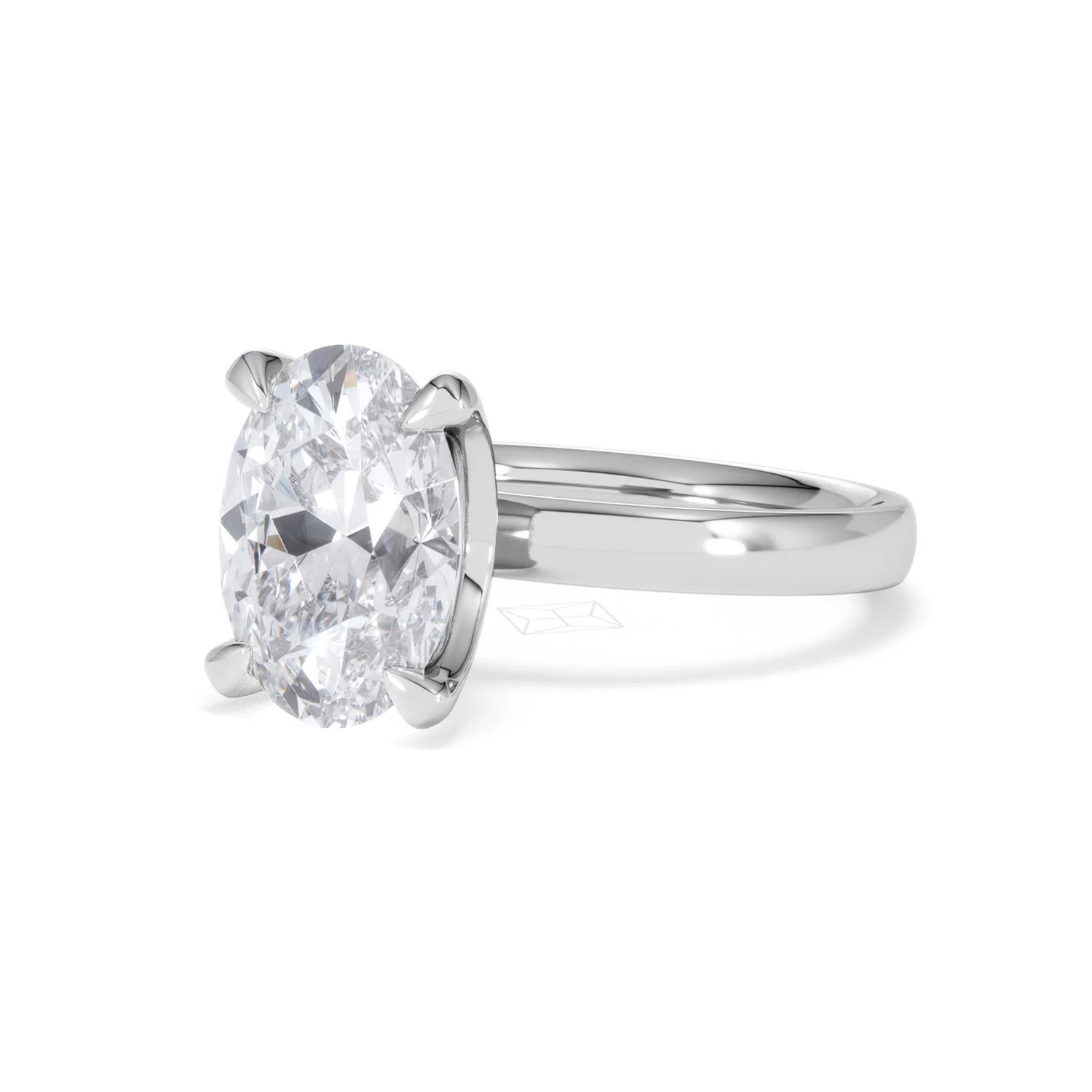 Origin 3.00ct Oval Cut Lab Diamond Solitaire Engagement Ring in 18K White Gold - Image 80