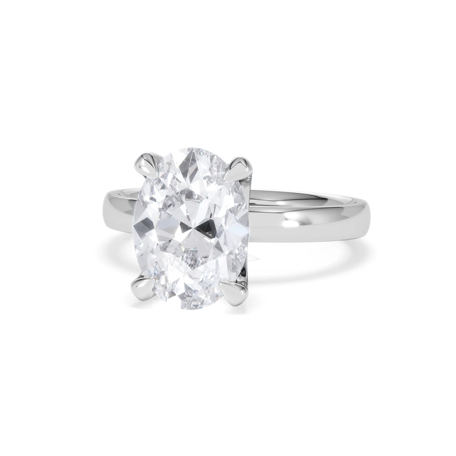 Origin 3.00ct Oval Cut Lab Diamond Solitaire Engagement Ring in 18K White Gold - Image 84