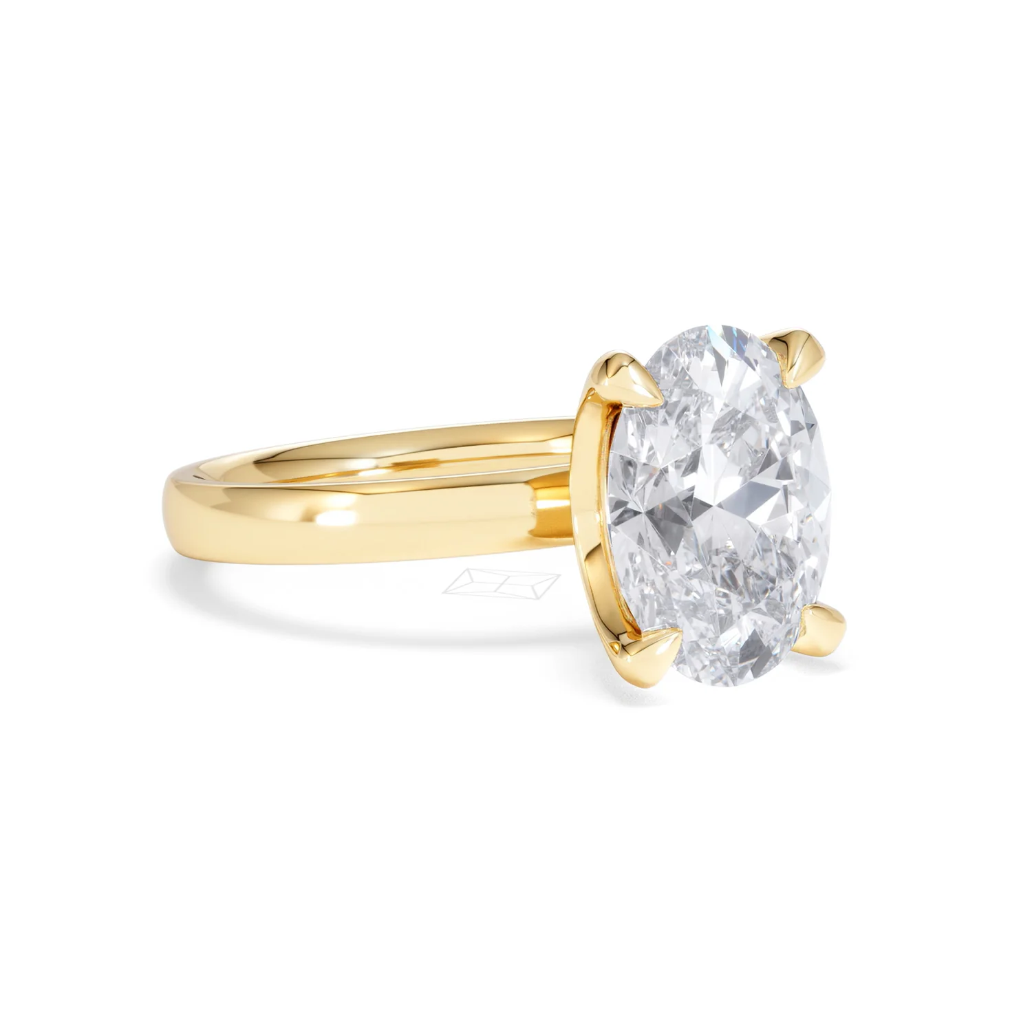Origin 3.00ct Oval Cut Lab Diamond Solitaire Engagement Ring in 18K Yellow Gold - Image 14