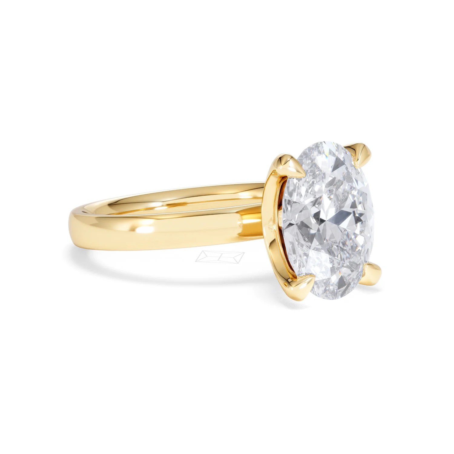 Origin 3.00ct Oval Cut Lab Diamond Solitaire Engagement Ring in 18K Yellow Gold - Image 15