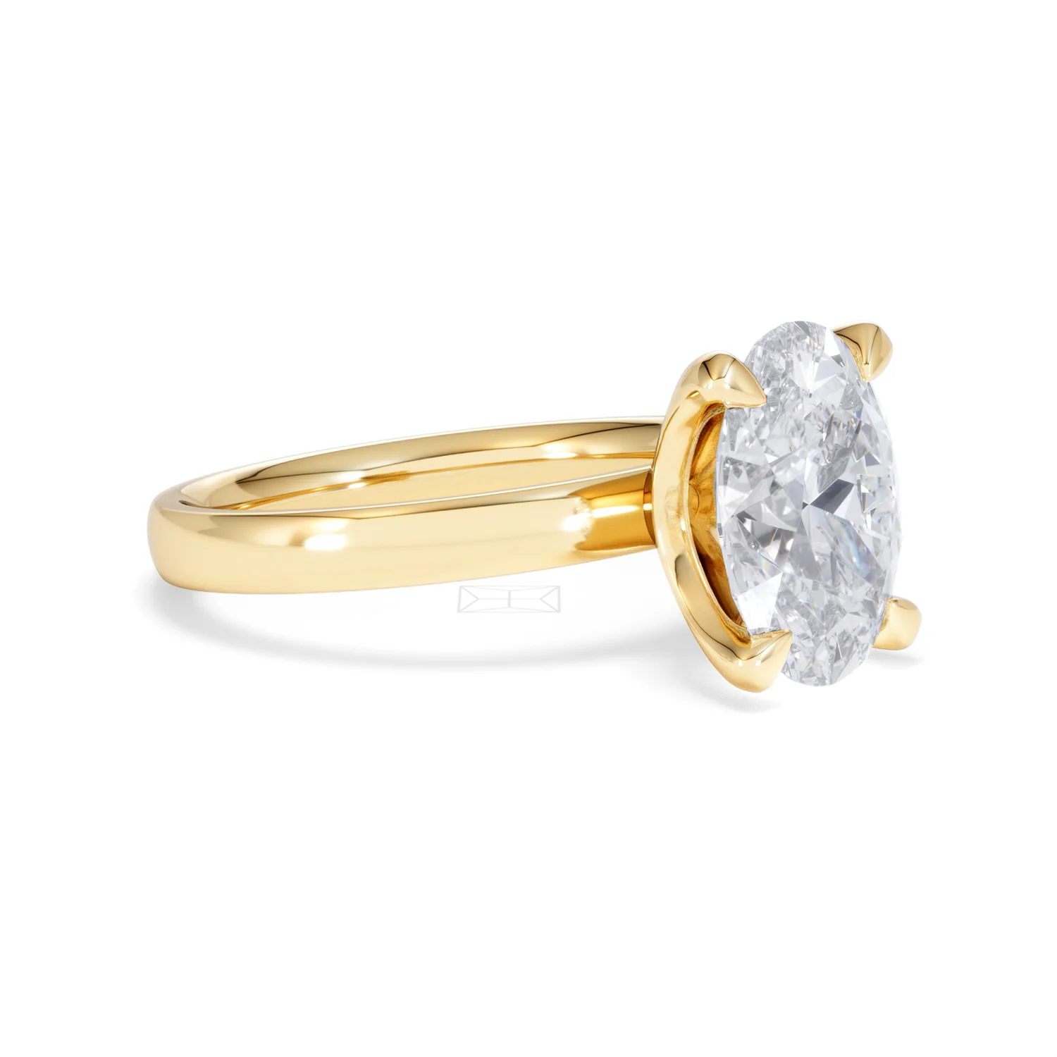 Origin 3.00ct Oval Cut Lab Diamond Solitaire Engagement Ring in 18K Yellow Gold - Image 17