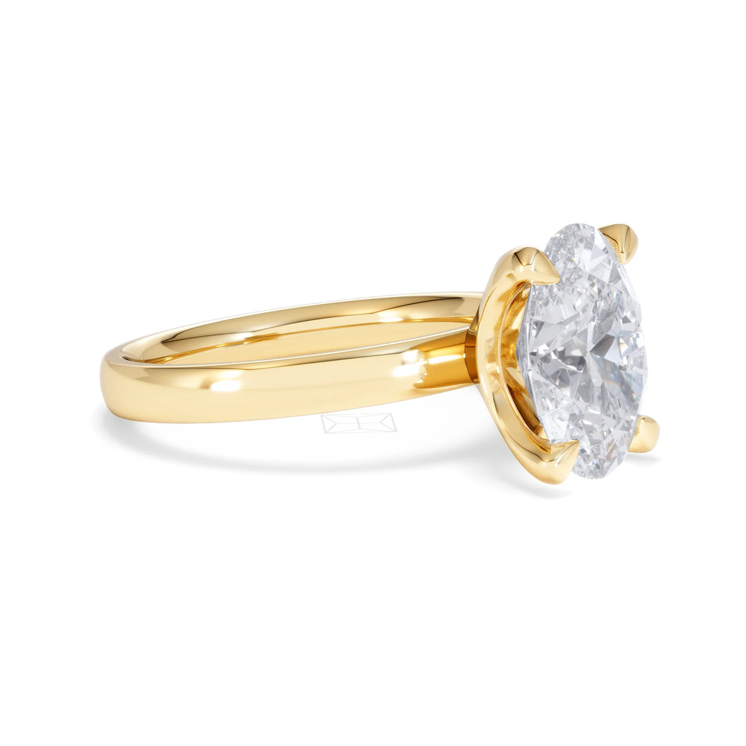 Origin 3.00ct Oval Cut Lab Diamond Solitaire Engagement Ring in 18K Yellow Gold - Image 18