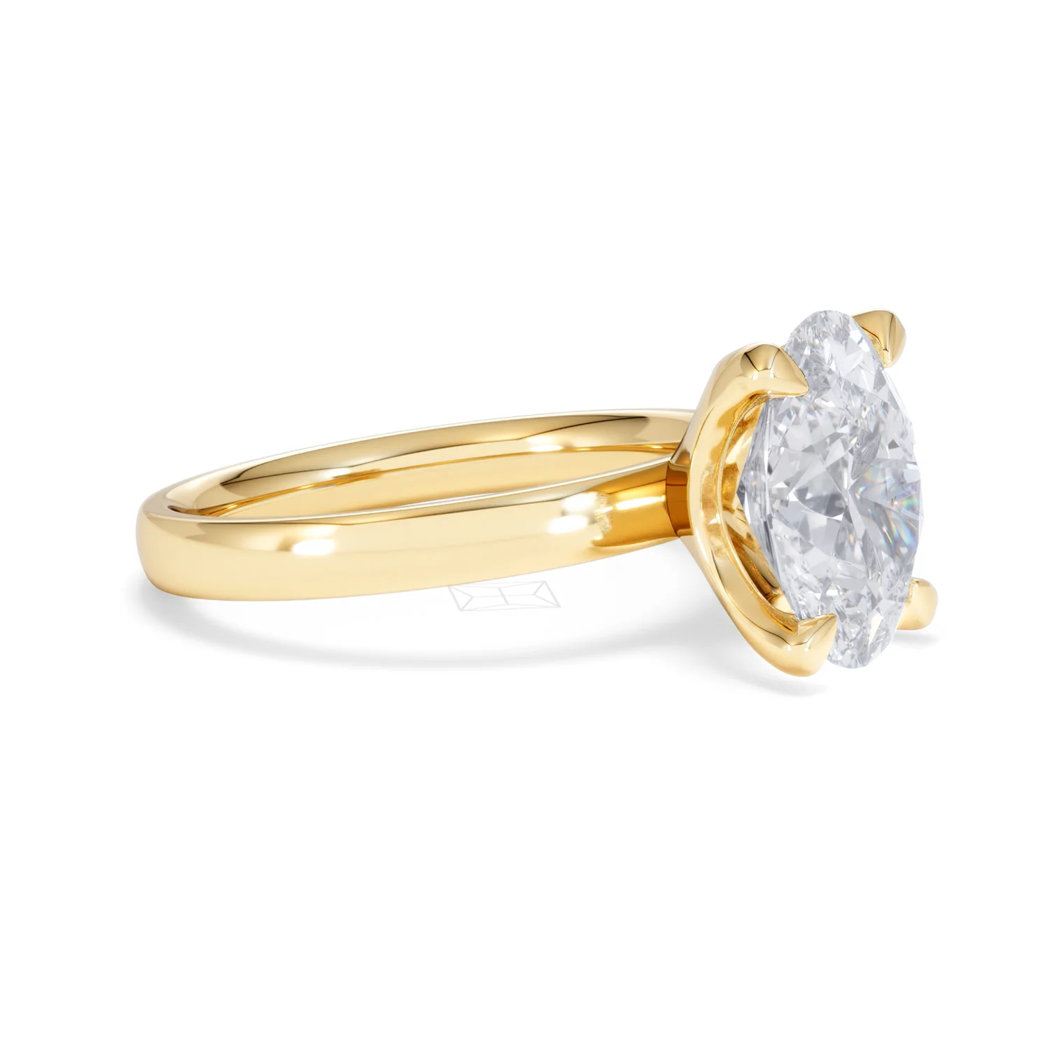 Origin 3.00ct Oval Cut Lab Diamond Solitaire Engagement Ring in 18K Yellow Gold - Image 19