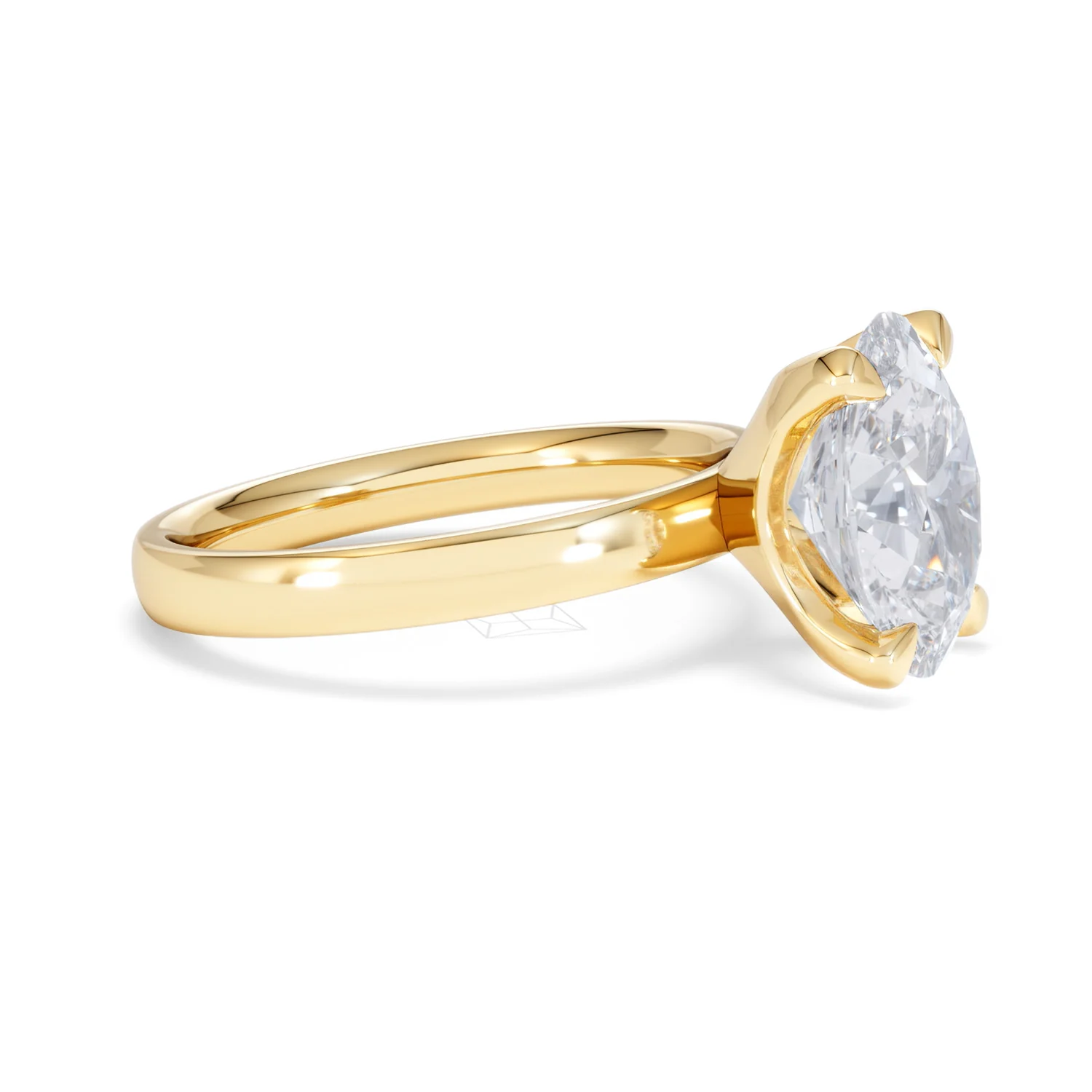 Origin 3.00ct Oval Cut Lab Diamond Solitaire Engagement Ring in 18K Yellow Gold - Image 21