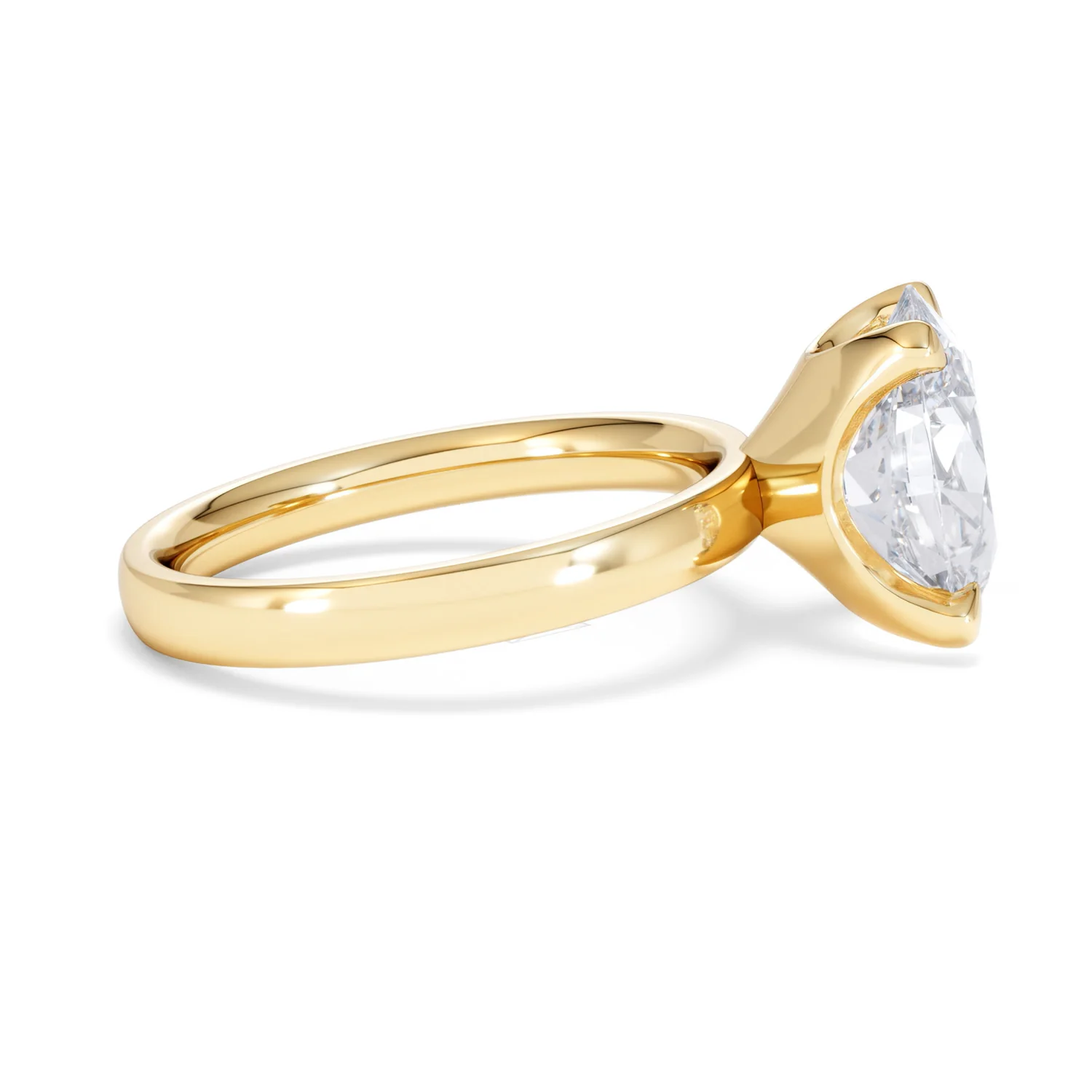 Origin 3.00ct Oval Cut Lab Diamond Solitaire Engagement Ring in 18K Yellow Gold - Image 26