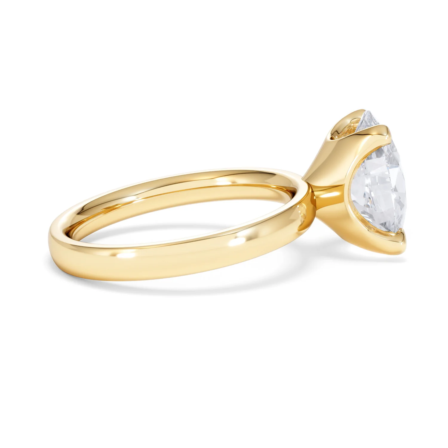 Origin 3.00ct Oval Cut Lab Diamond Solitaire Engagement Ring in 18K Yellow Gold - Image 29