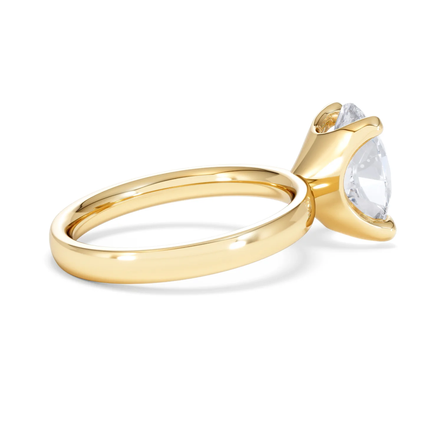 Origin 3.00ct Oval Cut Lab Diamond Solitaire Engagement Ring in 18K Yellow Gold - Image 32