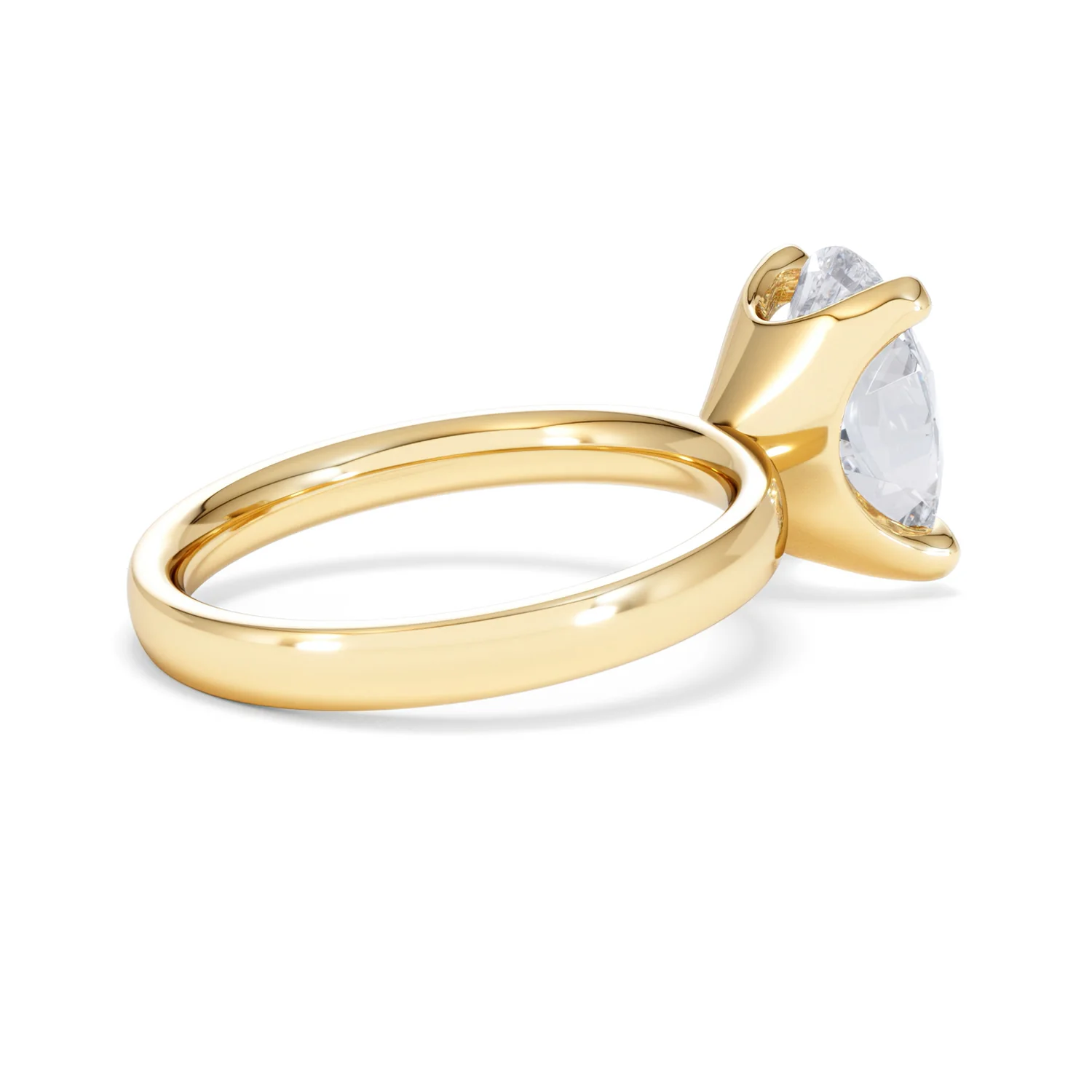 Origin 3.00ct Oval Cut Lab Diamond Solitaire Engagement Ring in 18K Yellow Gold - Image 34
