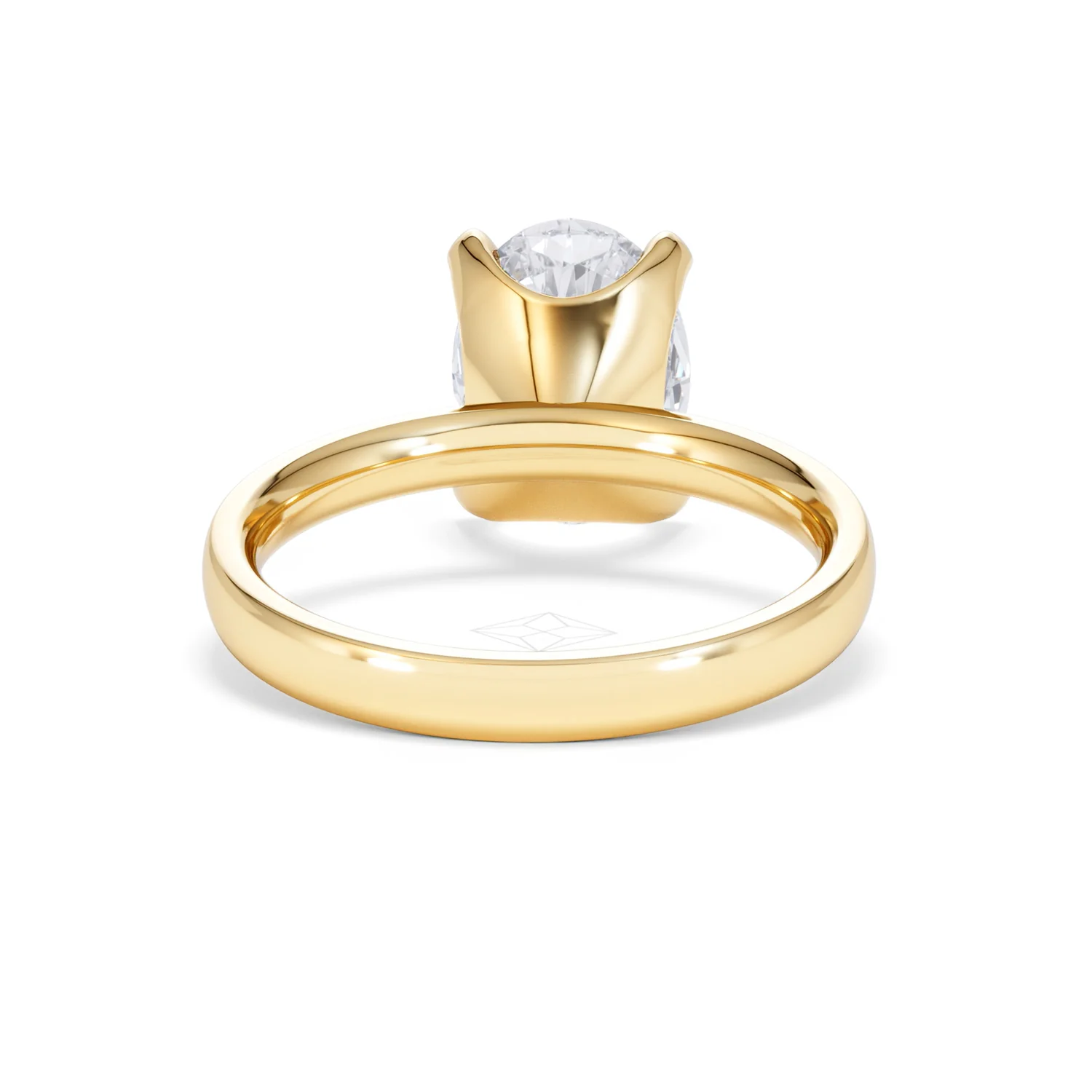 Origin 3.00ct Oval Cut Lab Diamond Solitaire Engagement Ring in 18K Yellow Gold - Image 46