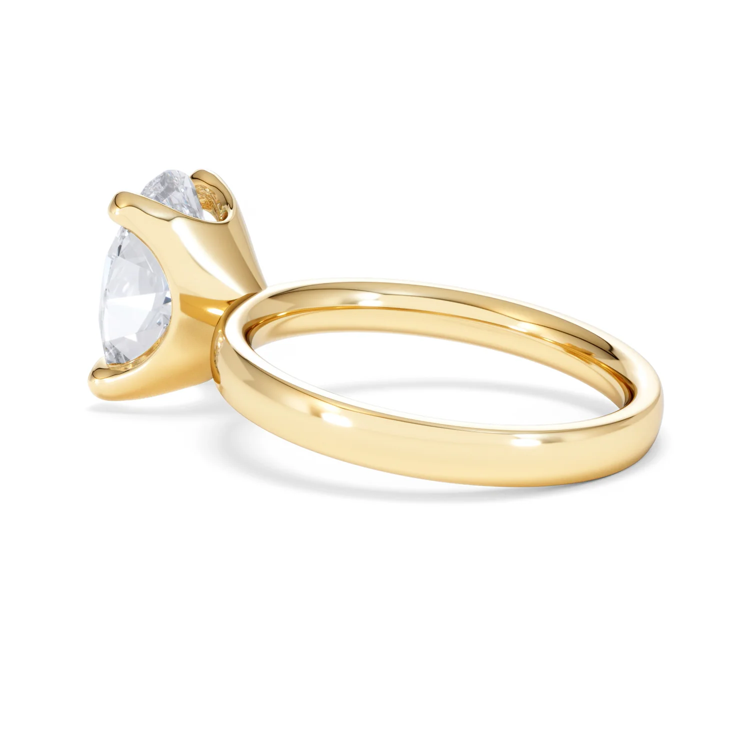 Origin 3.00ct Oval Cut Lab Diamond Solitaire Engagement Ring in 18K Yellow Gold - Image 60