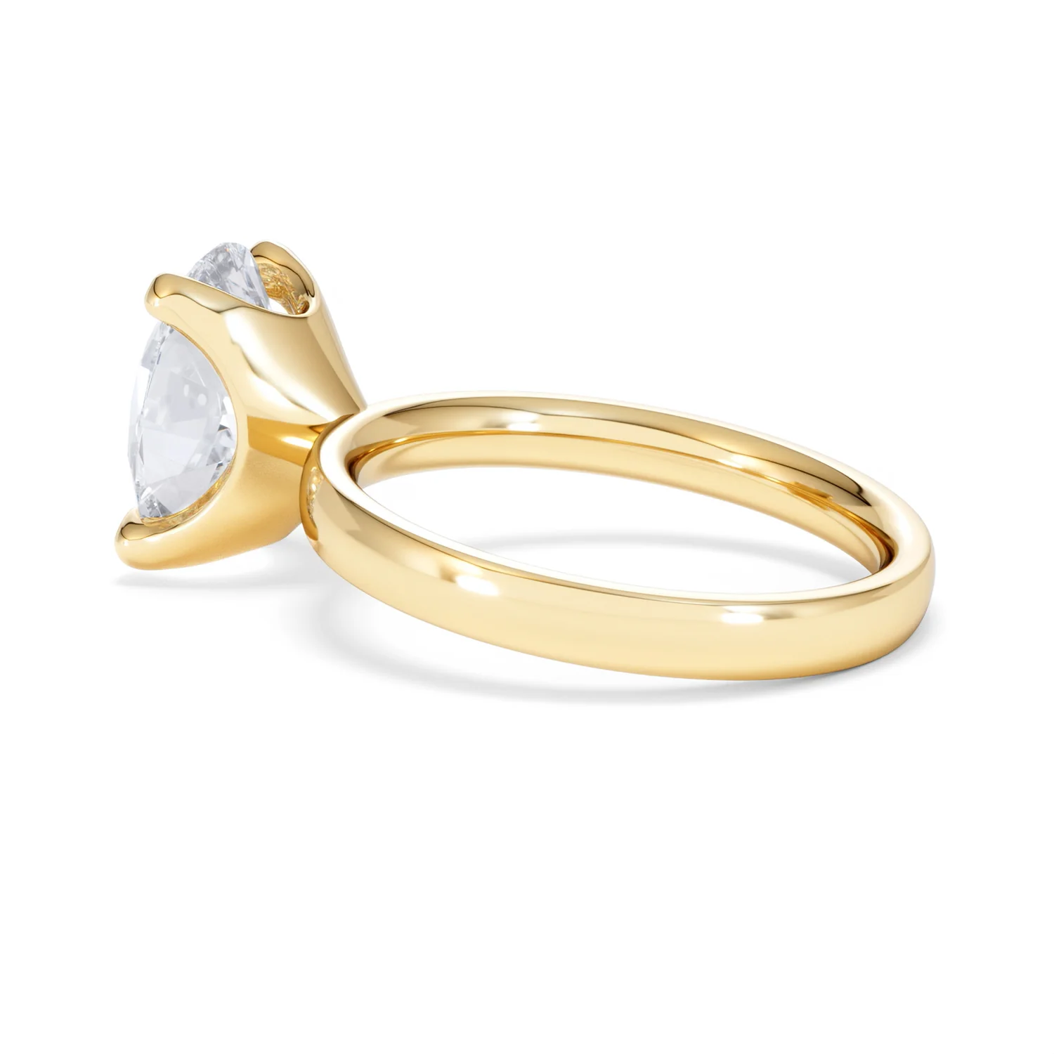 Origin 3.00ct Oval Cut Lab Diamond Solitaire Engagement Ring in 18K Yellow Gold - Image 61