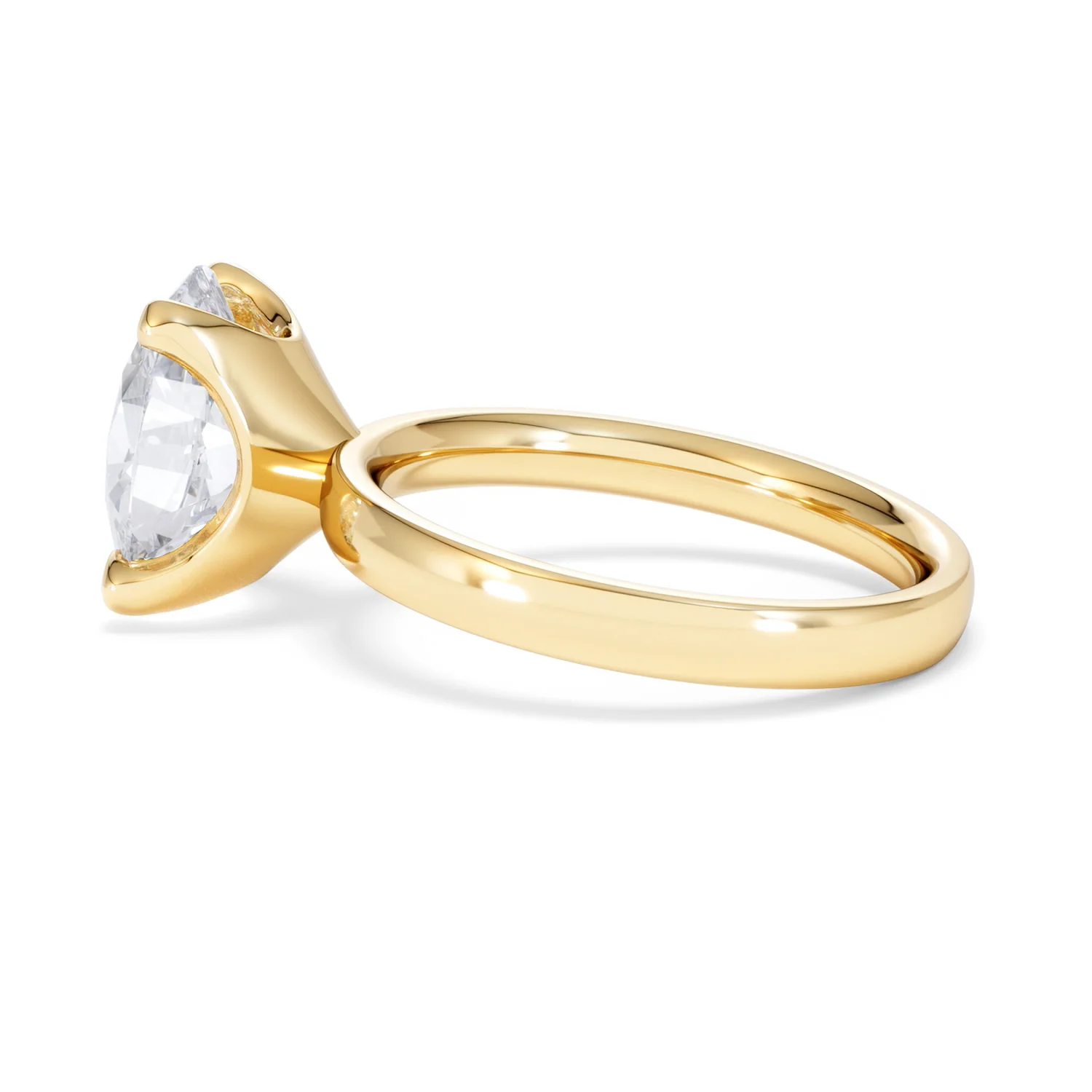 Origin 3.00ct Oval Cut Lab Diamond Solitaire Engagement Ring in 18K Yellow Gold - Image 64