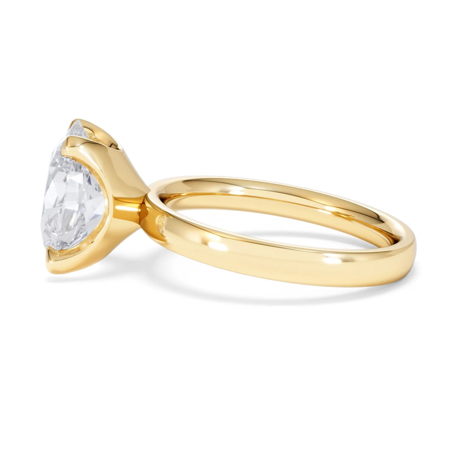Origin 3.00ct Oval Cut Lab Diamond Solitaire Engagement Ring in 18K Yellow Gold - Image 67