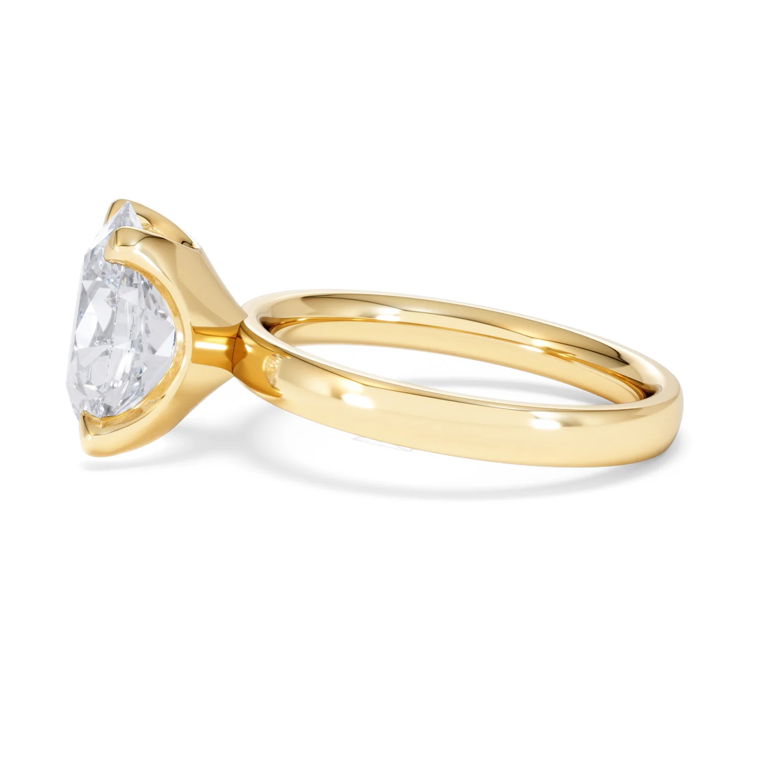 Origin 3.00ct Oval Cut Lab Diamond Solitaire Engagement Ring in 18K Yellow Gold - Image 68