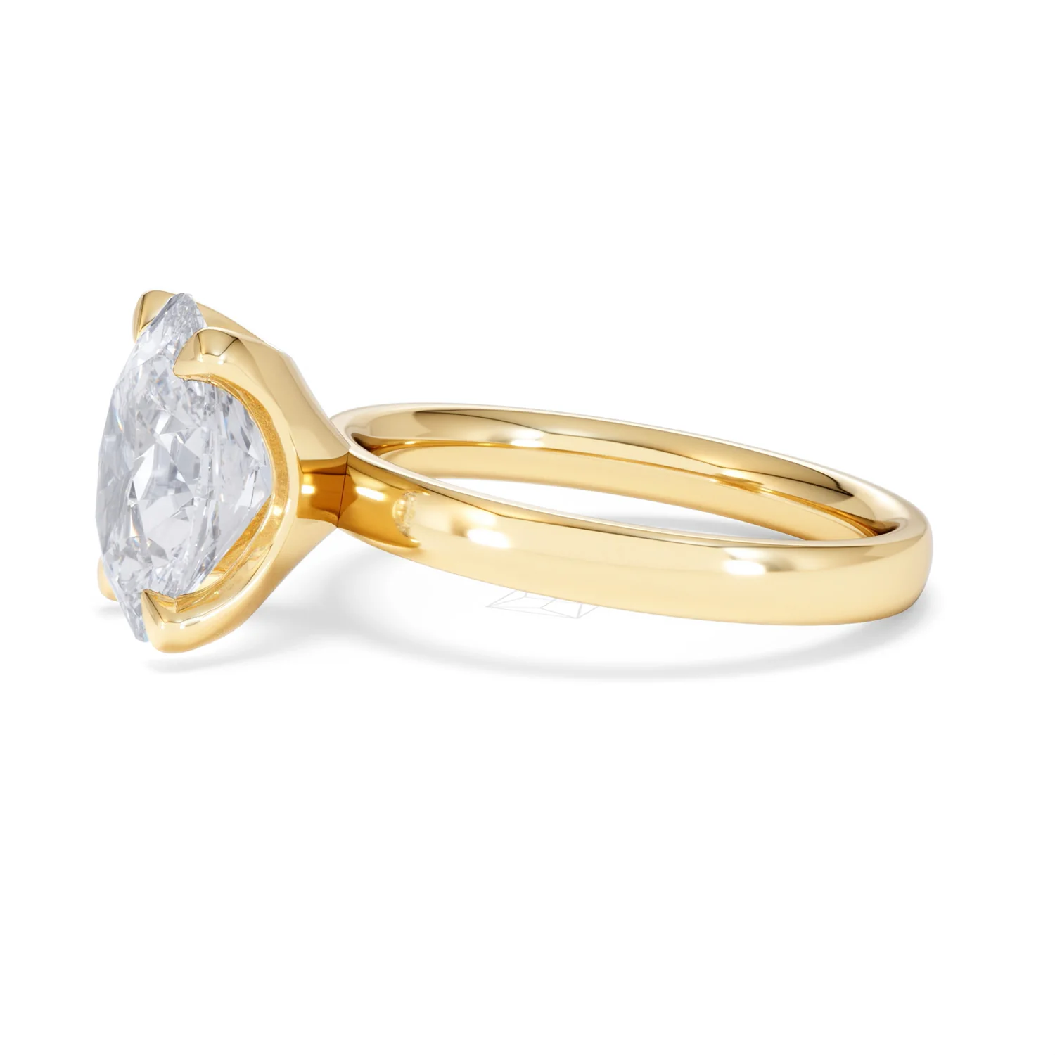 Origin 3.00ct Oval Cut Lab Diamond Solitaire Engagement Ring in 18K Yellow Gold - Image 71