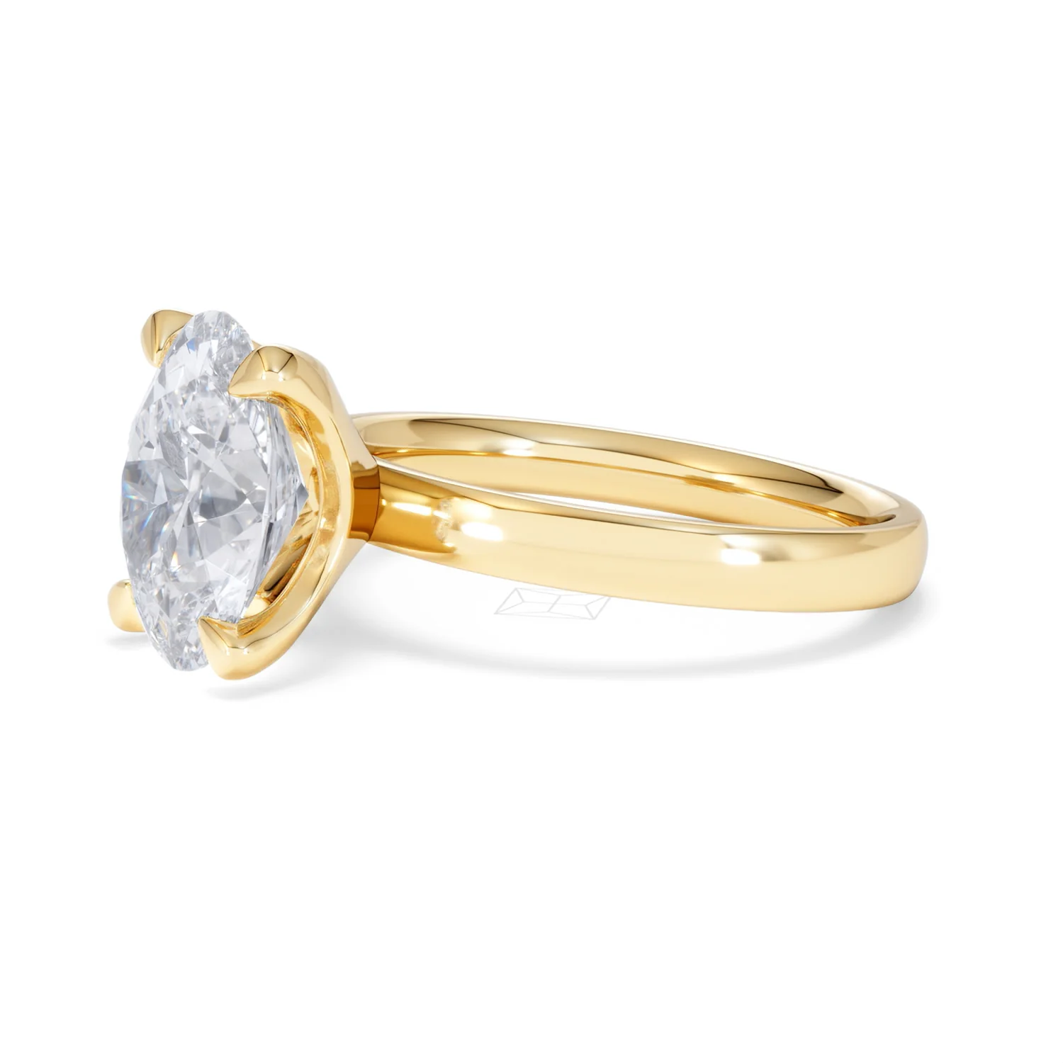 Origin 3.00ct Oval Cut Lab Diamond Solitaire Engagement Ring in 18K Yellow Gold - Image 74