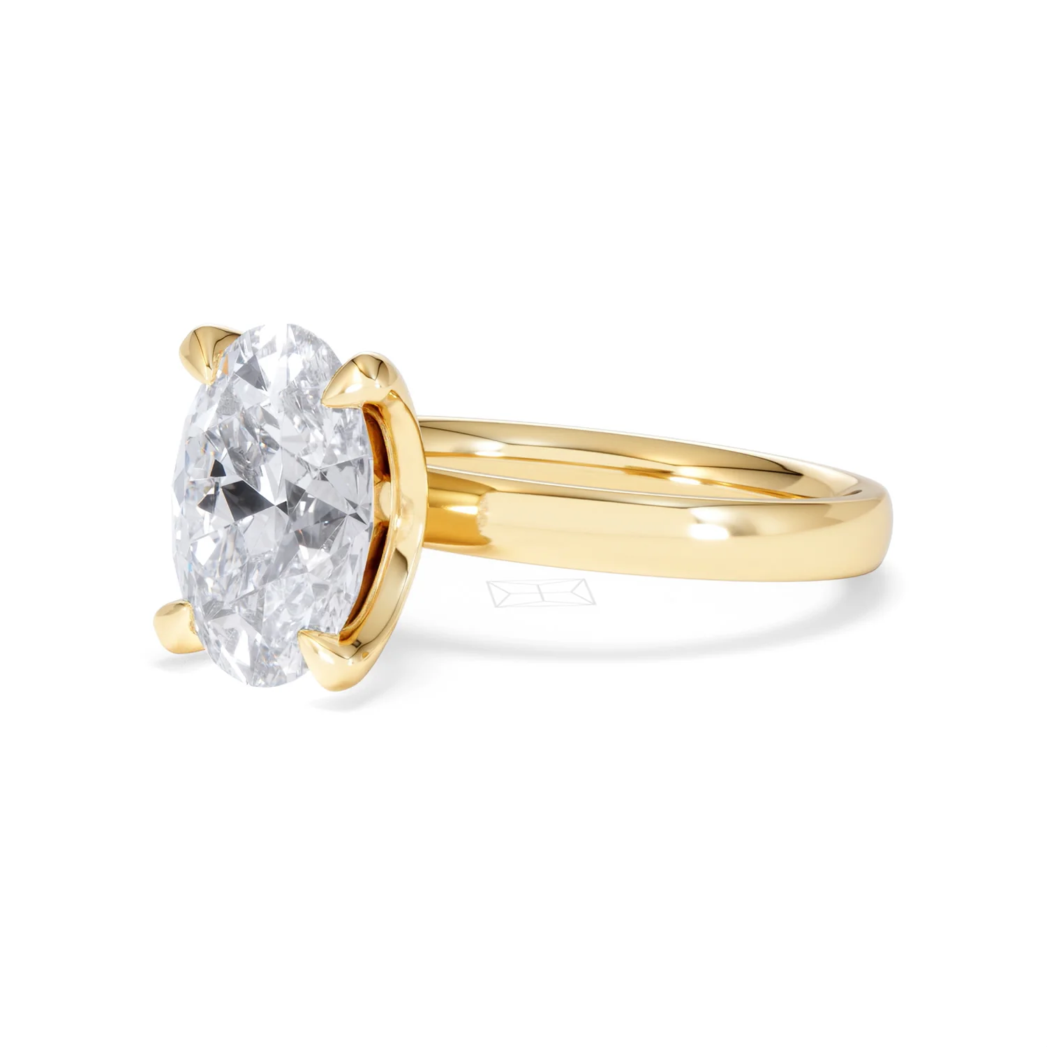 Origin 3.00ct Oval Cut Lab Diamond Solitaire Engagement Ring in 18K Yellow Gold - Image 78