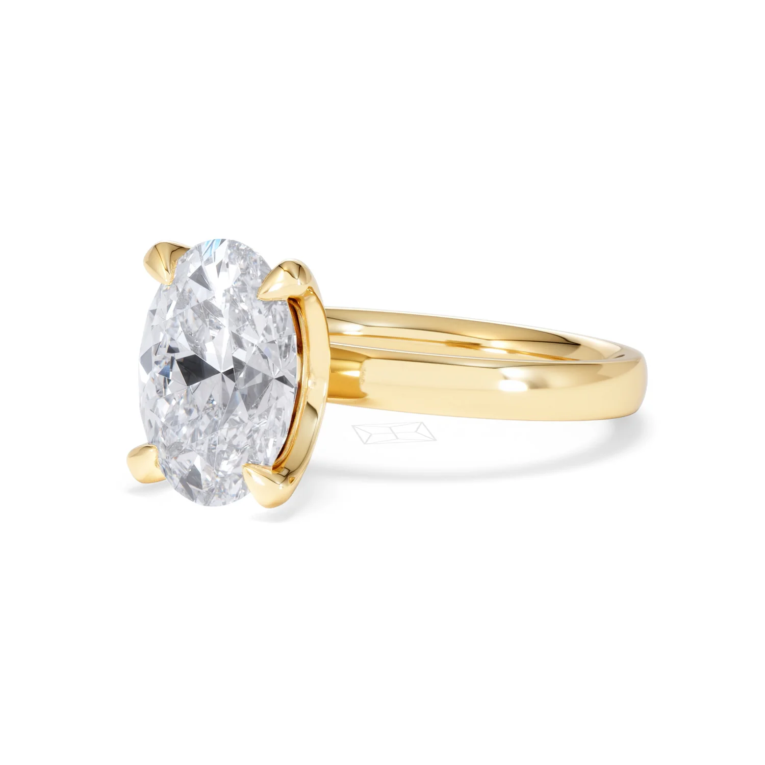 Origin 3.00ct Oval Cut Lab Diamond Solitaire Engagement Ring in 18K Yellow Gold - Image 79