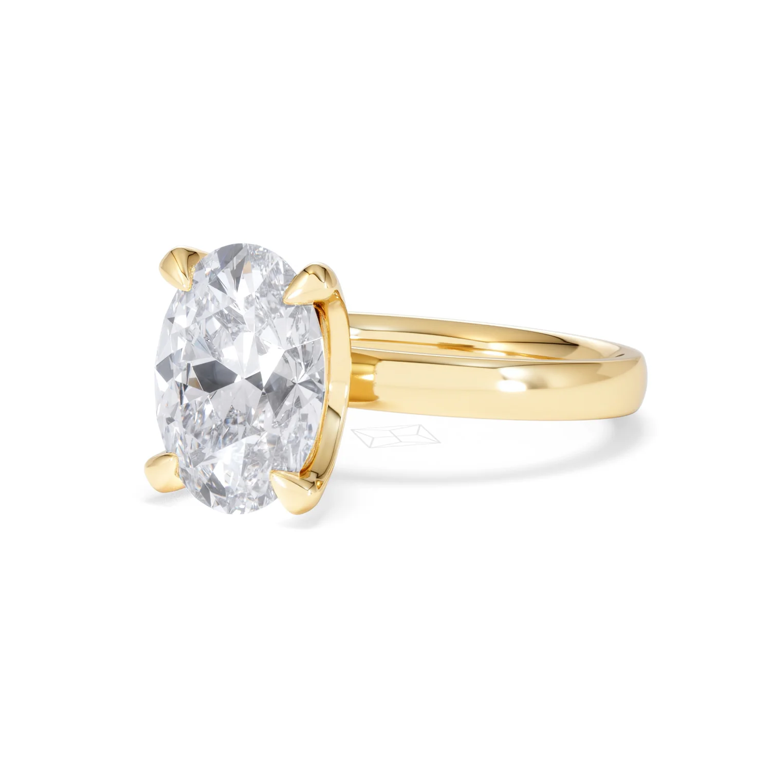 Origin 3.00ct Oval Cut Lab Diamond Solitaire Engagement Ring in 18K Yellow Gold - Image 80
