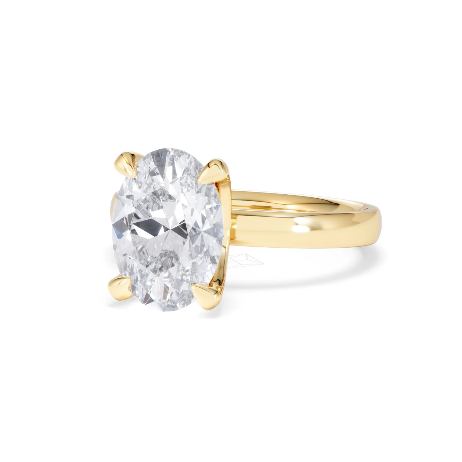 Origin 3.00ct Oval Cut Lab Diamond Solitaire Engagement Ring in 18K Yellow Gold - Image 82