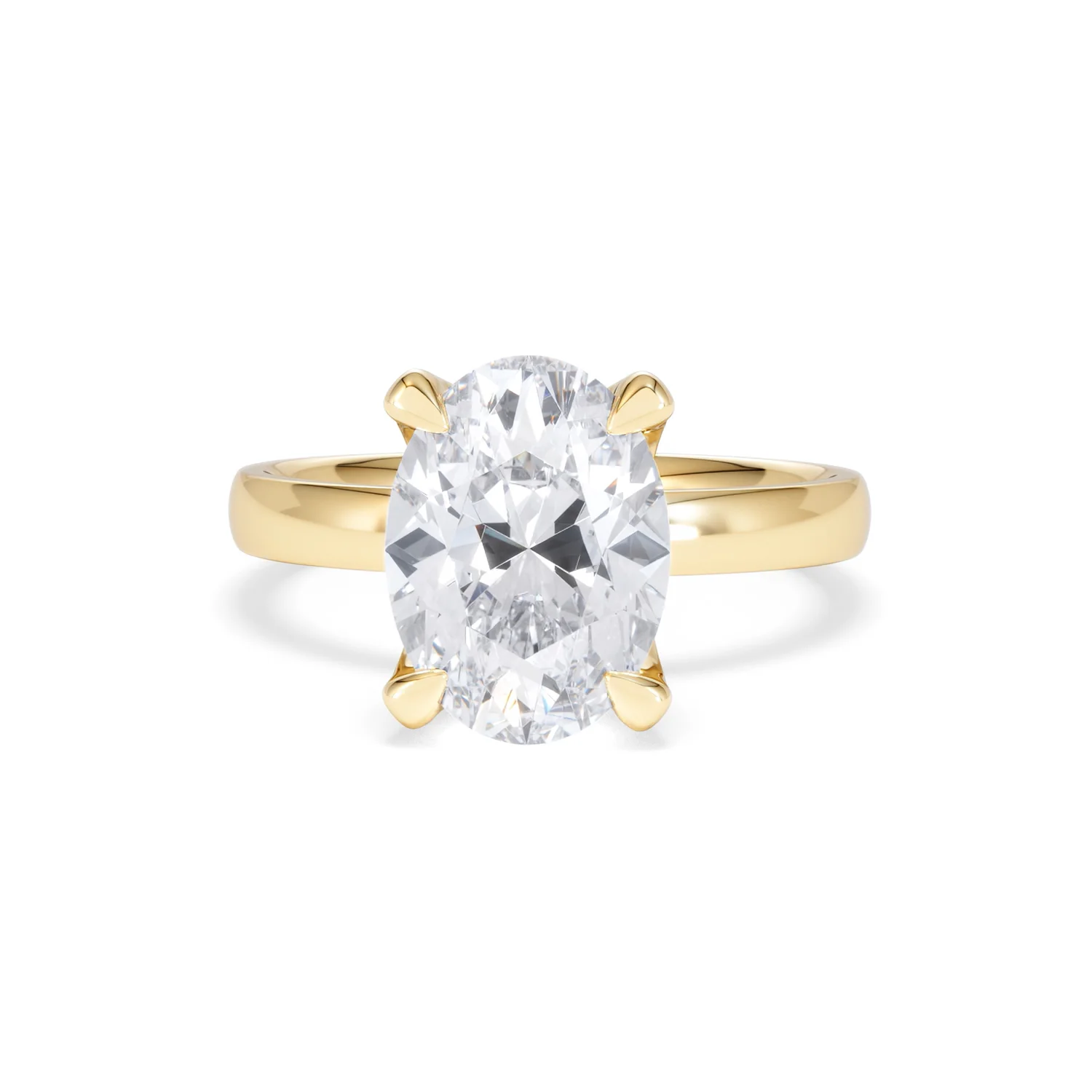 Origin 3.00ct Oval Cut Lab Diamond Solitaire Engagement Ring in 18K Yellow Gold - Image 86