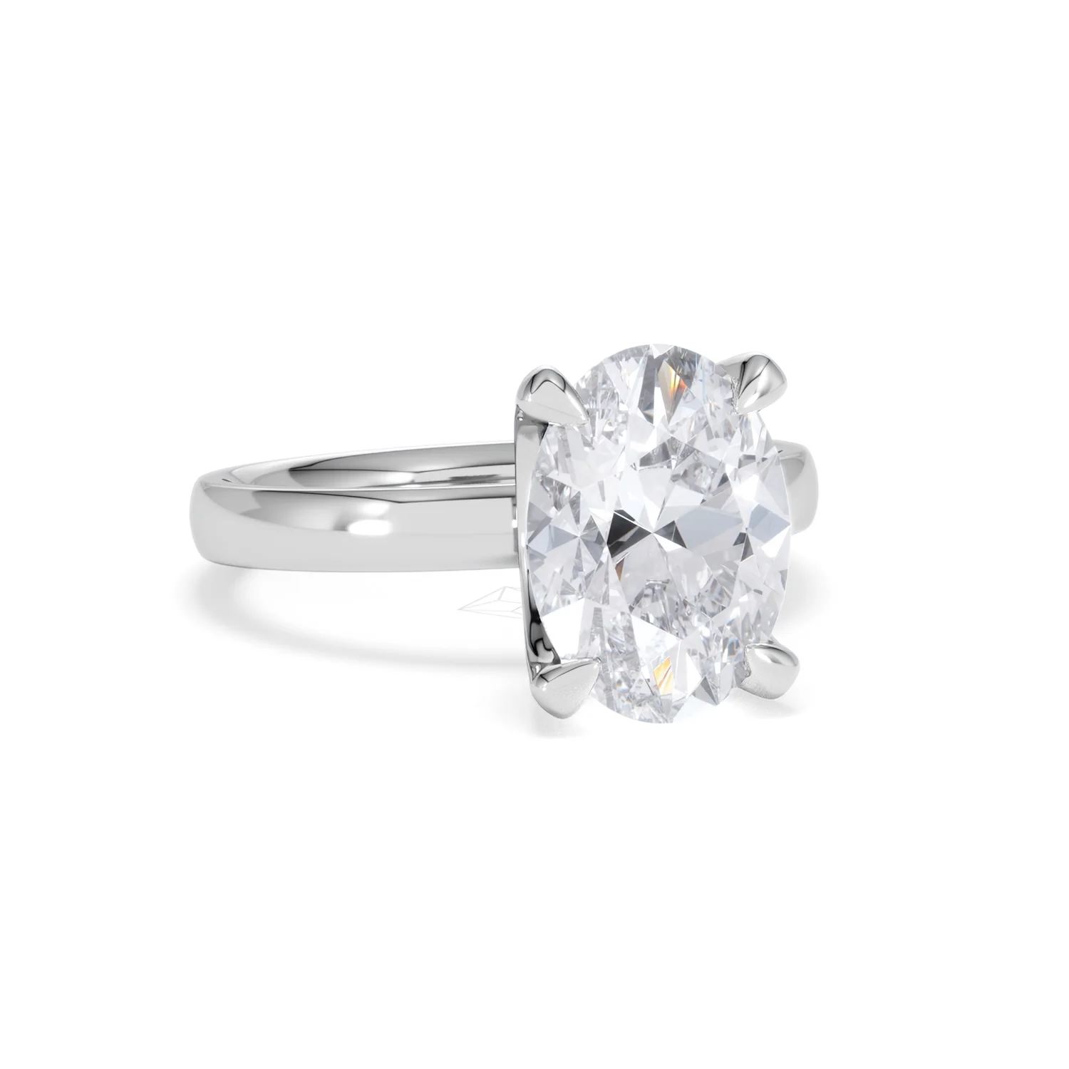 Origin 3.00ct Oval Cut Lab Diamond Solitaire Engagement Ring in Platinum - Image 11