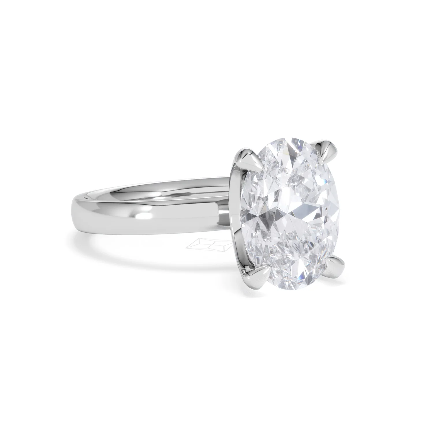 Origin 3.00ct Oval Cut Lab Diamond Solitaire Engagement Ring in Platinum - Image 13