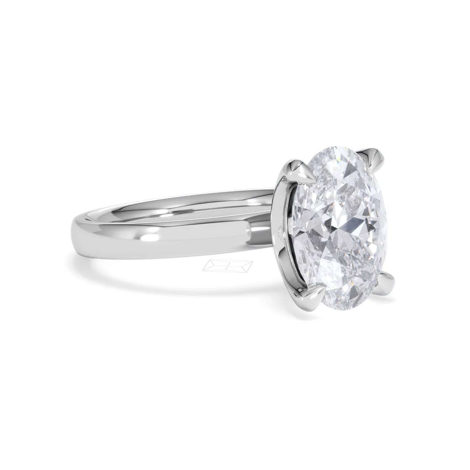 Origin 3.00ct Oval Cut Lab Diamond Solitaire Engagement Ring in Platinum - Image 15