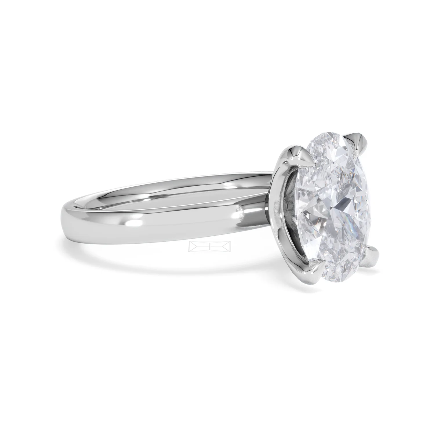 Origin 3.00ct Oval Cut Lab Diamond Solitaire Engagement Ring in Platinum - Image 17