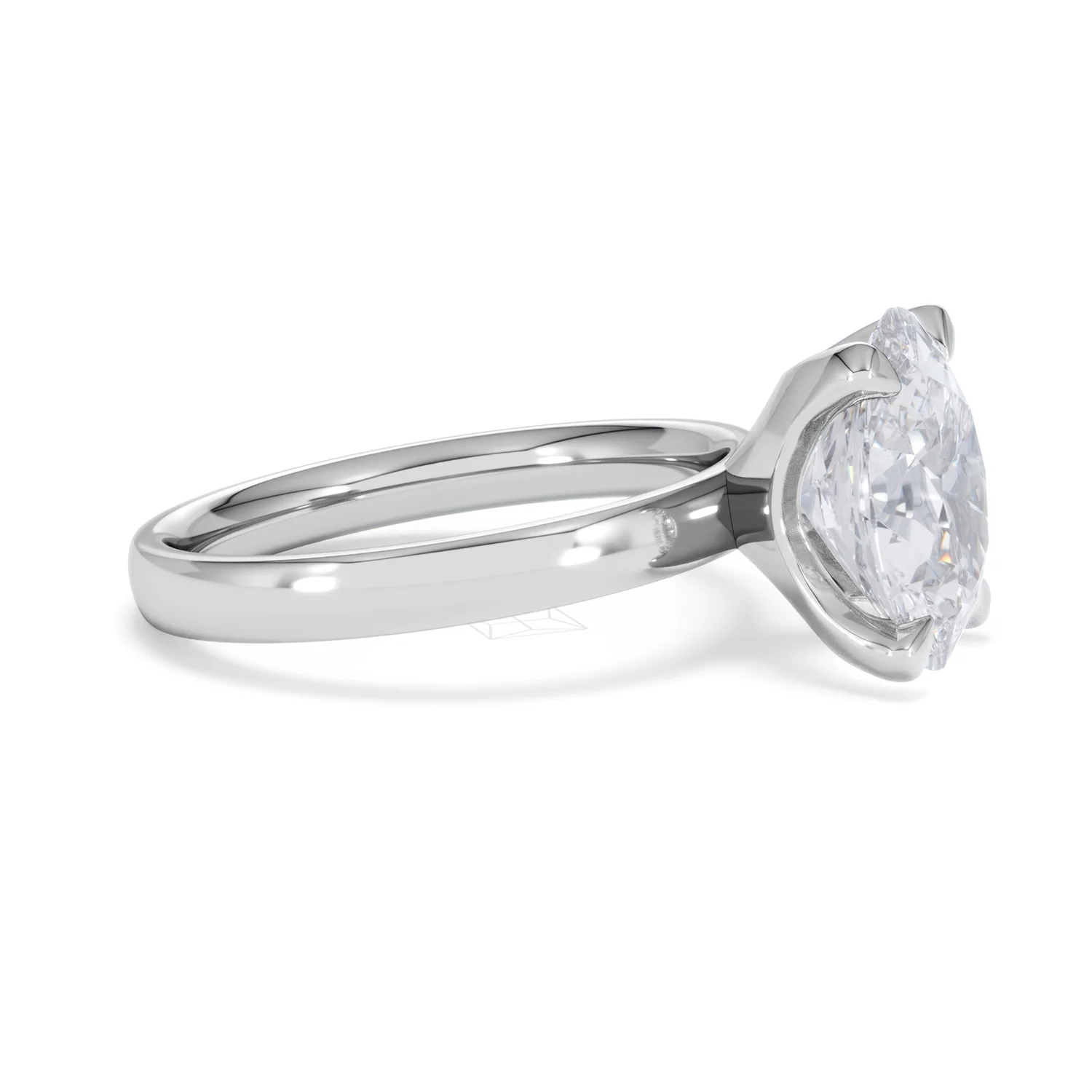 Origin 3.00ct Oval Cut Lab Diamond Solitaire Engagement Ring in Platinum - Image 22