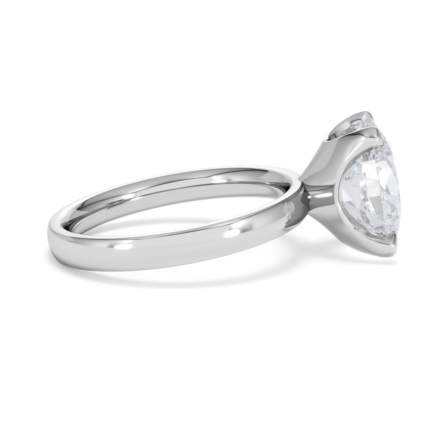 Origin 3.00ct Oval Cut Lab Diamond Solitaire Engagement Ring in Platinum - Image 27