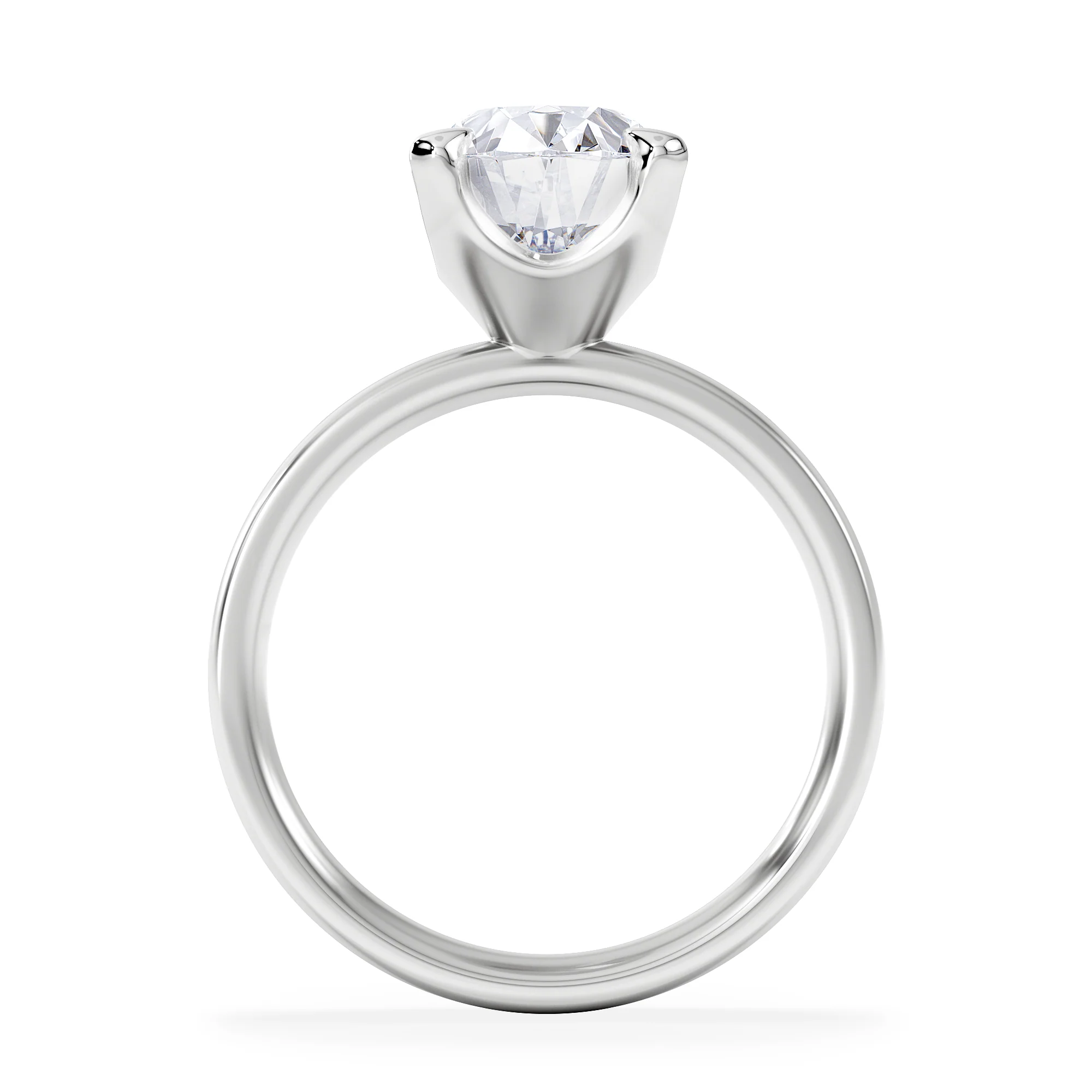 Origin 3.00ct Oval Cut Lab Diamond Solitaire Engagement Ring in Platinum - Image 3