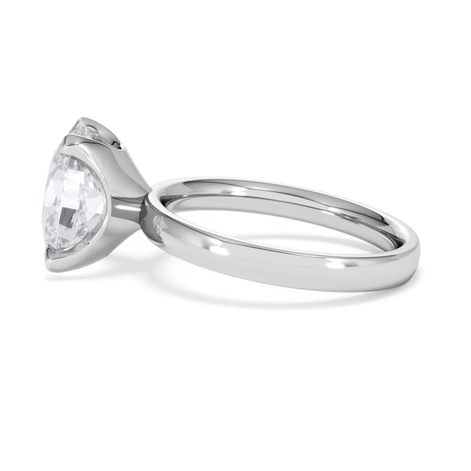 Origin 3.00ct Oval Cut Lab Diamond Solitaire Engagement Ring in Platinum - Image 66