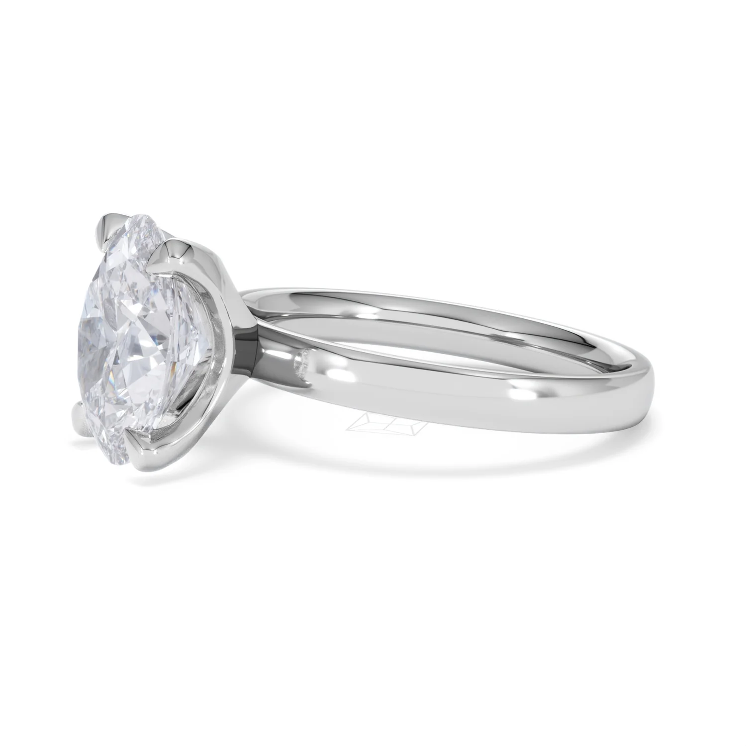 Origin 3.00ct Oval Cut Lab Diamond Solitaire Engagement Ring in Platinum - Image 73