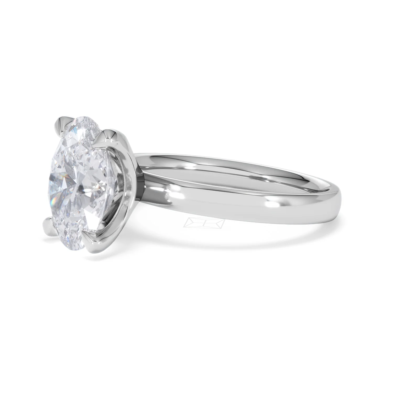 Origin 3.00ct Oval Cut Lab Diamond Solitaire Engagement Ring in Platinum - Image 75
