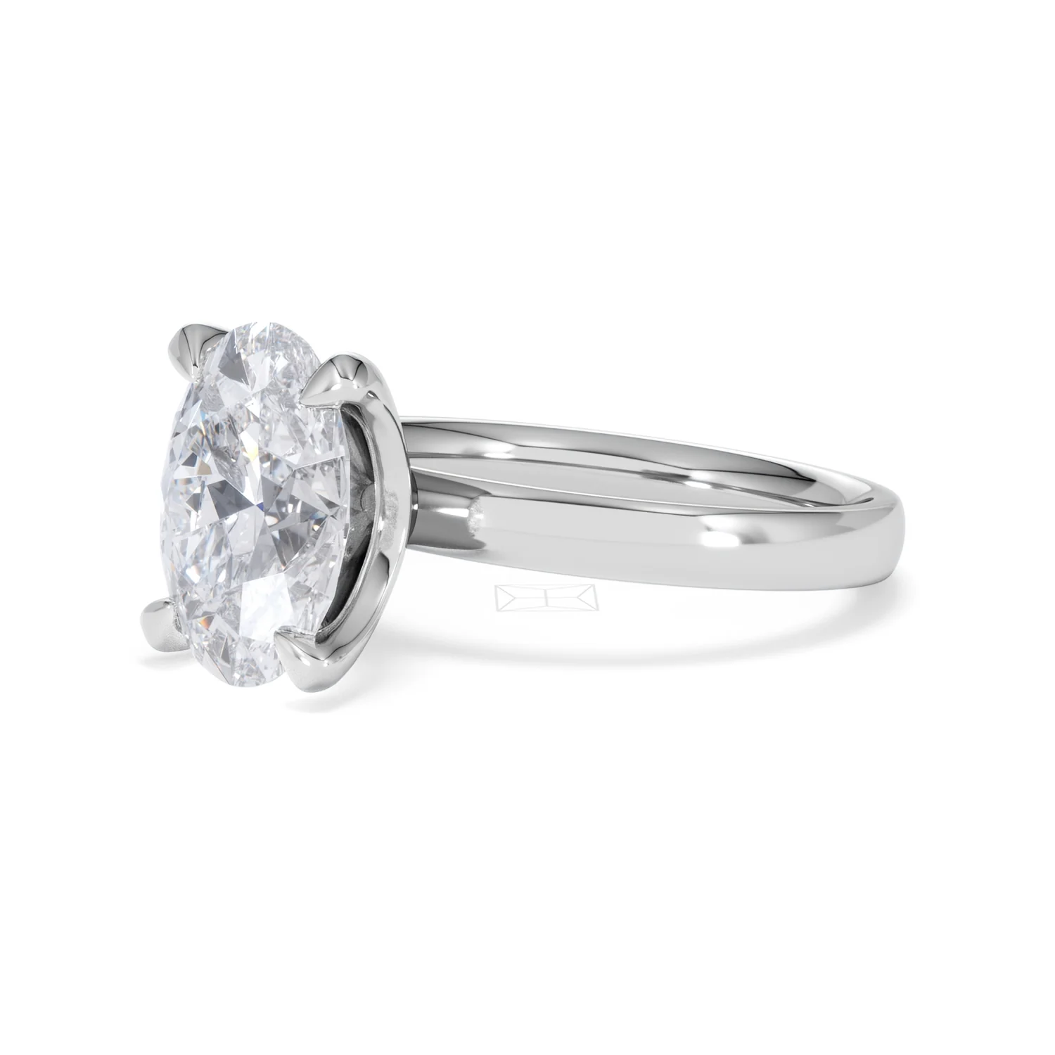 Origin 3.00ct Oval Cut Lab Diamond Solitaire Engagement Ring in Platinum - Image 77