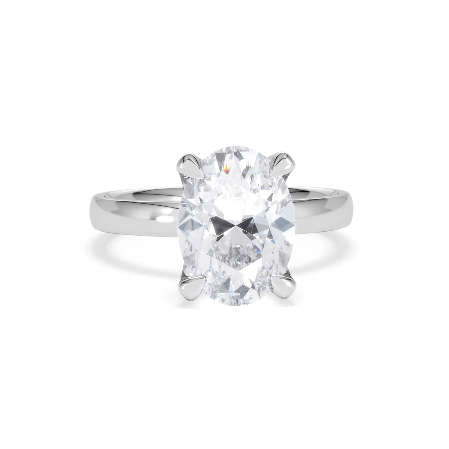 Origin 3.00ct Oval Cut Lab Diamond Solitaire Engagement Ring in Platinum - Image 8