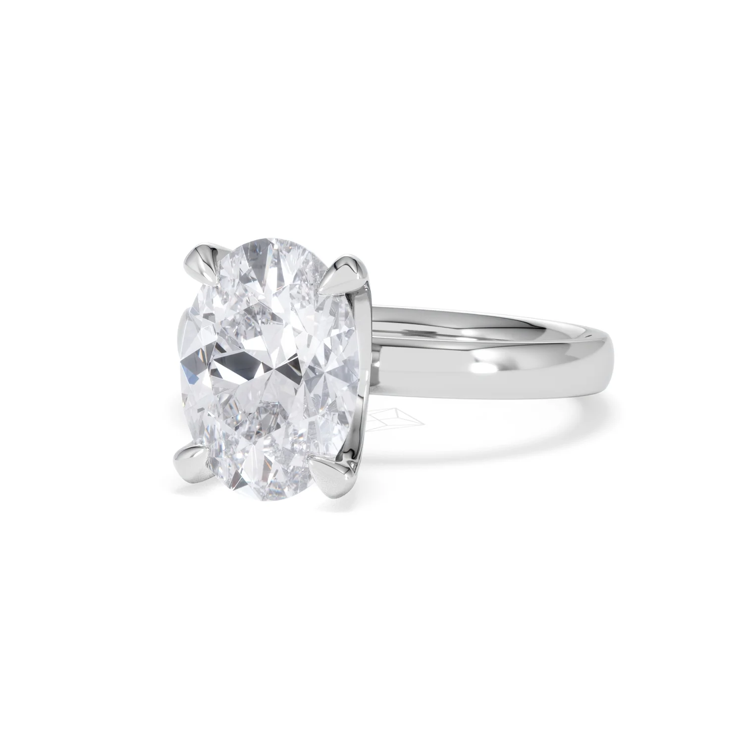 Origin 3.00ct Oval Cut Lab Diamond Solitaire Engagement Ring in Platinum - Image 82