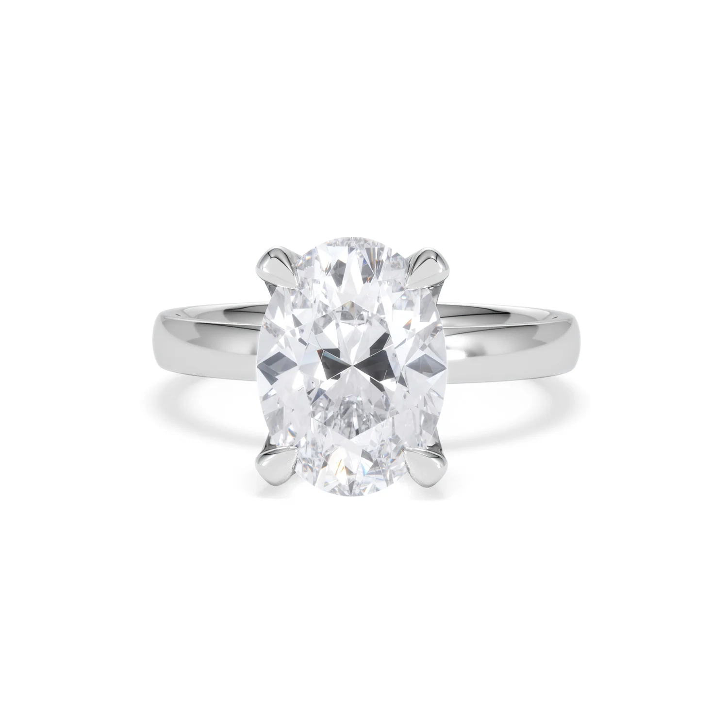 Origin 3.00ct Oval Cut Lab Diamond Solitaire Engagement Ring in Platinum - Image 86
