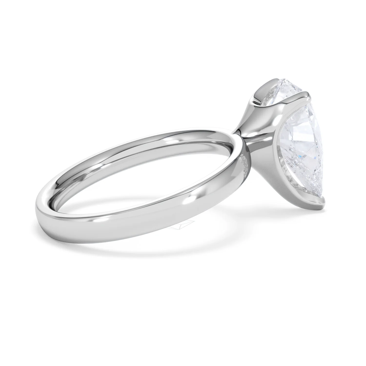 Origin 3.00ct Pear Cut Lab Diamond Solitaire Engagement Ring in 18K White Gold - Image 31