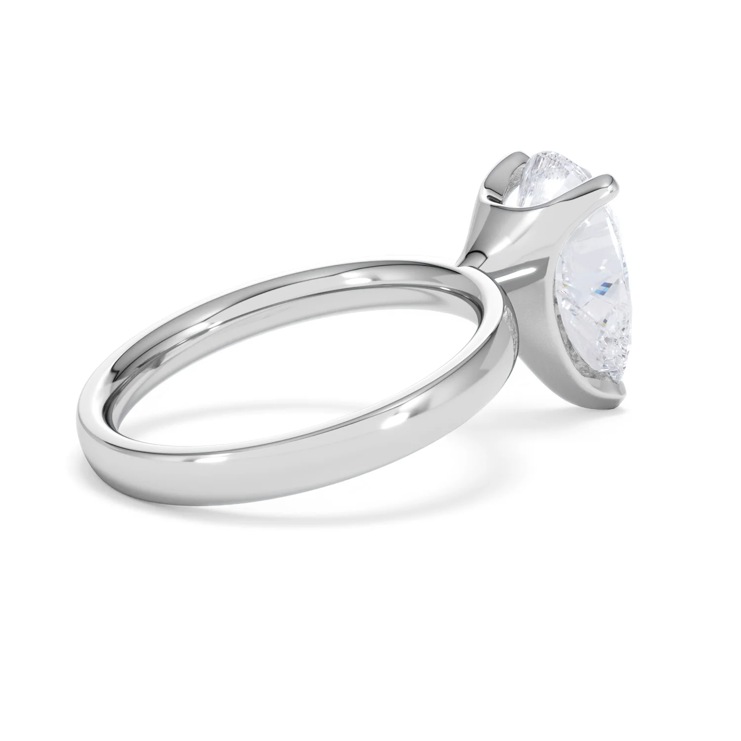 Origin 3.00ct Pear Cut Lab Diamond Solitaire Engagement Ring in 18K White Gold - Image 34