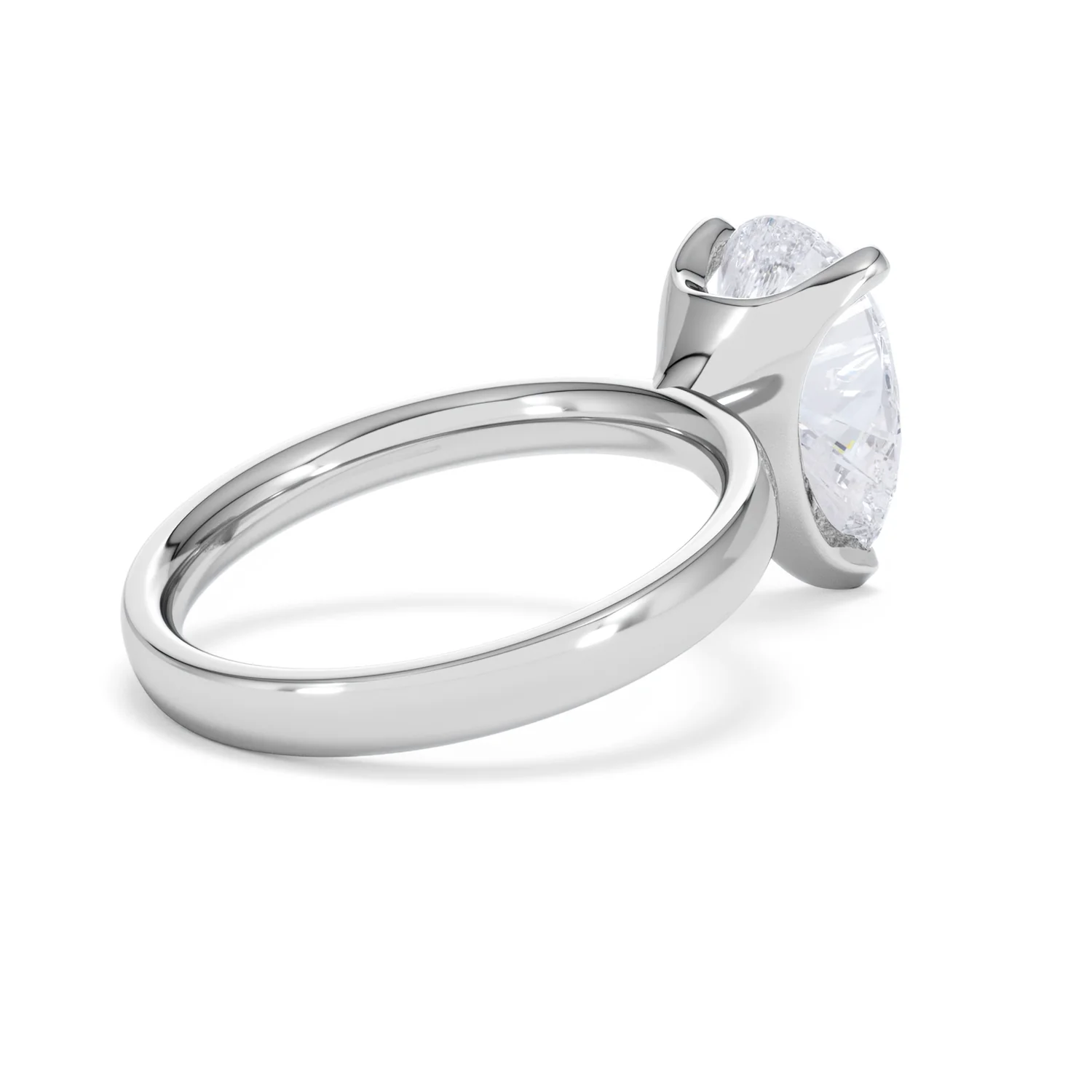 Origin 3.00ct Pear Cut Lab Diamond Solitaire Engagement Ring in 18K White Gold - Image 36