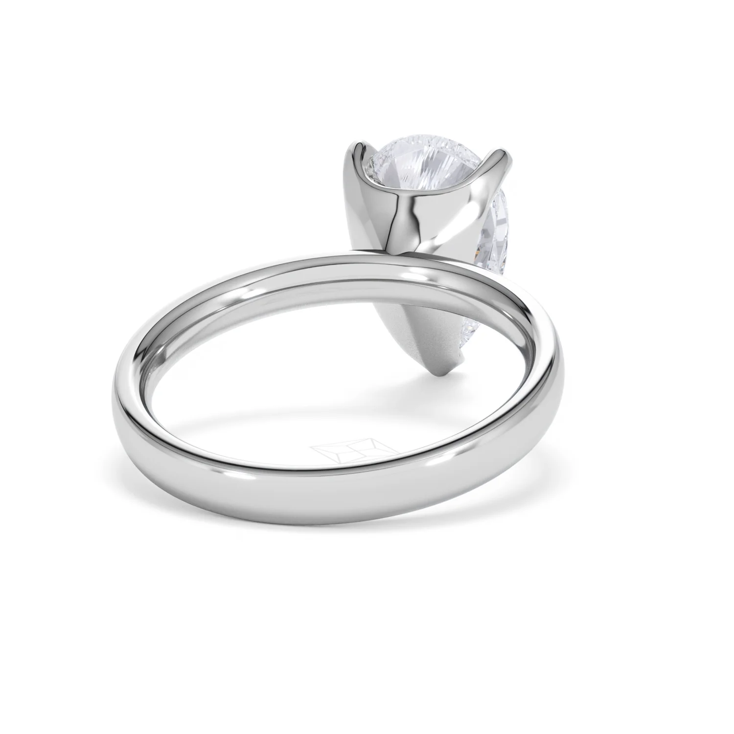 Origin 3.00ct Pear Cut Lab Diamond Solitaire Engagement Ring in 18K White Gold - Image 43